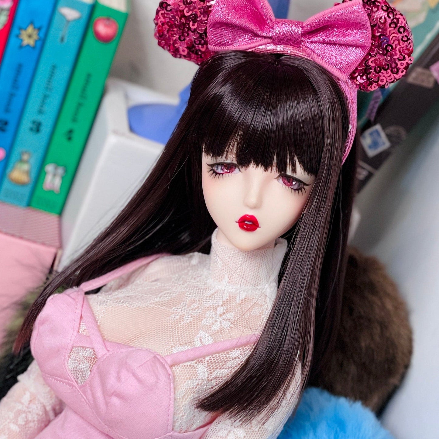 【Dear My Lady】半樹脂閃眼 櫻花 愛心鑽瞳 小虹膜 / 16mm BJD 1/3 1/4 iMdaDoll AngelPhilia - 紀物書館+JiWu Bookstore