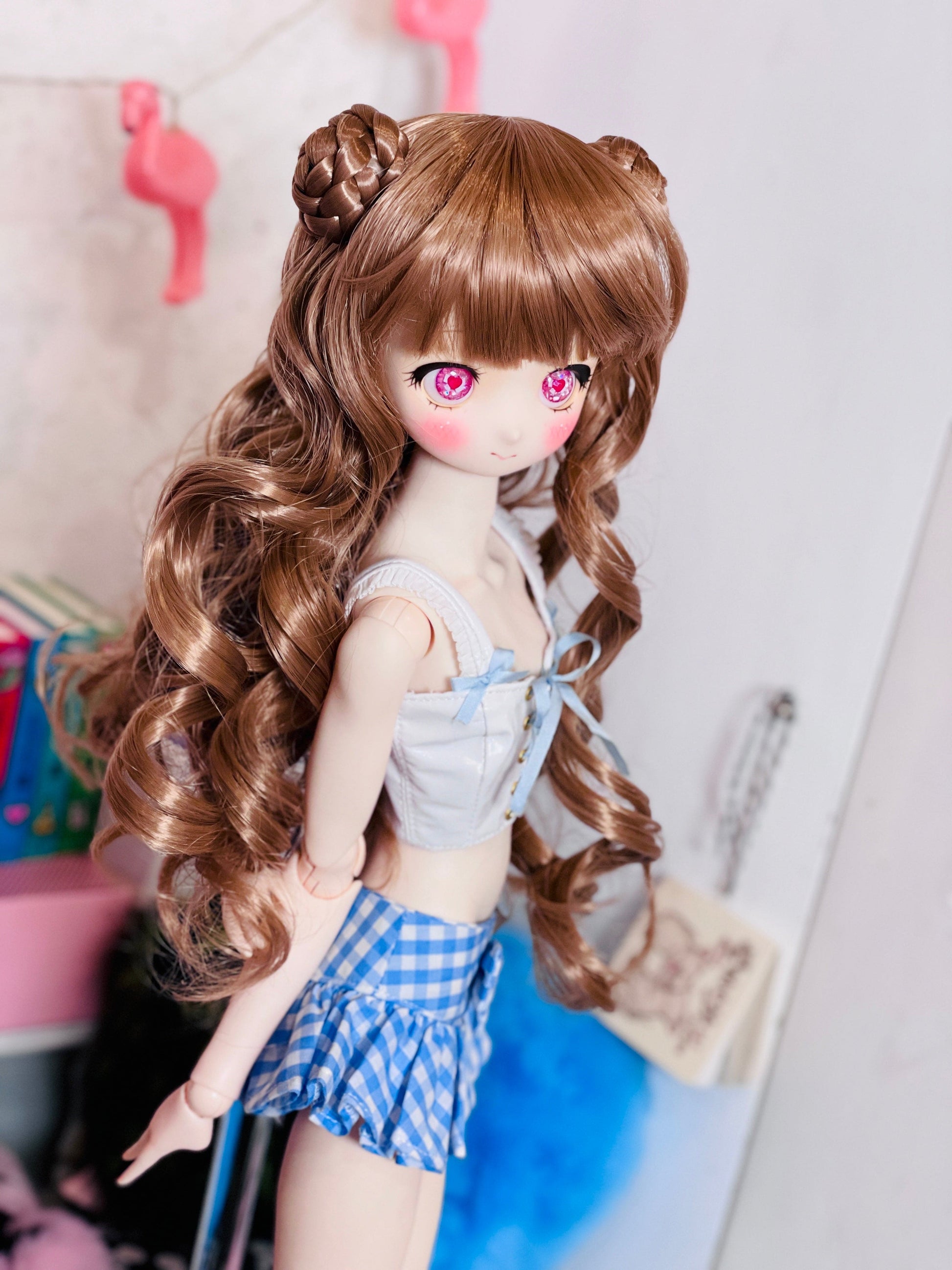 【Dear My Lady】半樹脂閃眼 櫻花 愛心蝴蝶結 / 16mm BJD 1/3 1/4 iMdaDoll AngelPhilia - 紀物書館+JiWu Bookstore