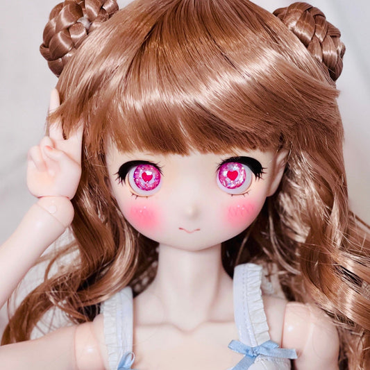 【Dear My Lady】半樹脂閃眼 櫻花 愛心蝴蝶結 / 16mm BJD 1/3 1/4 iMdaDoll AngelPhilia - 紀物書館+JiWu Bookstore