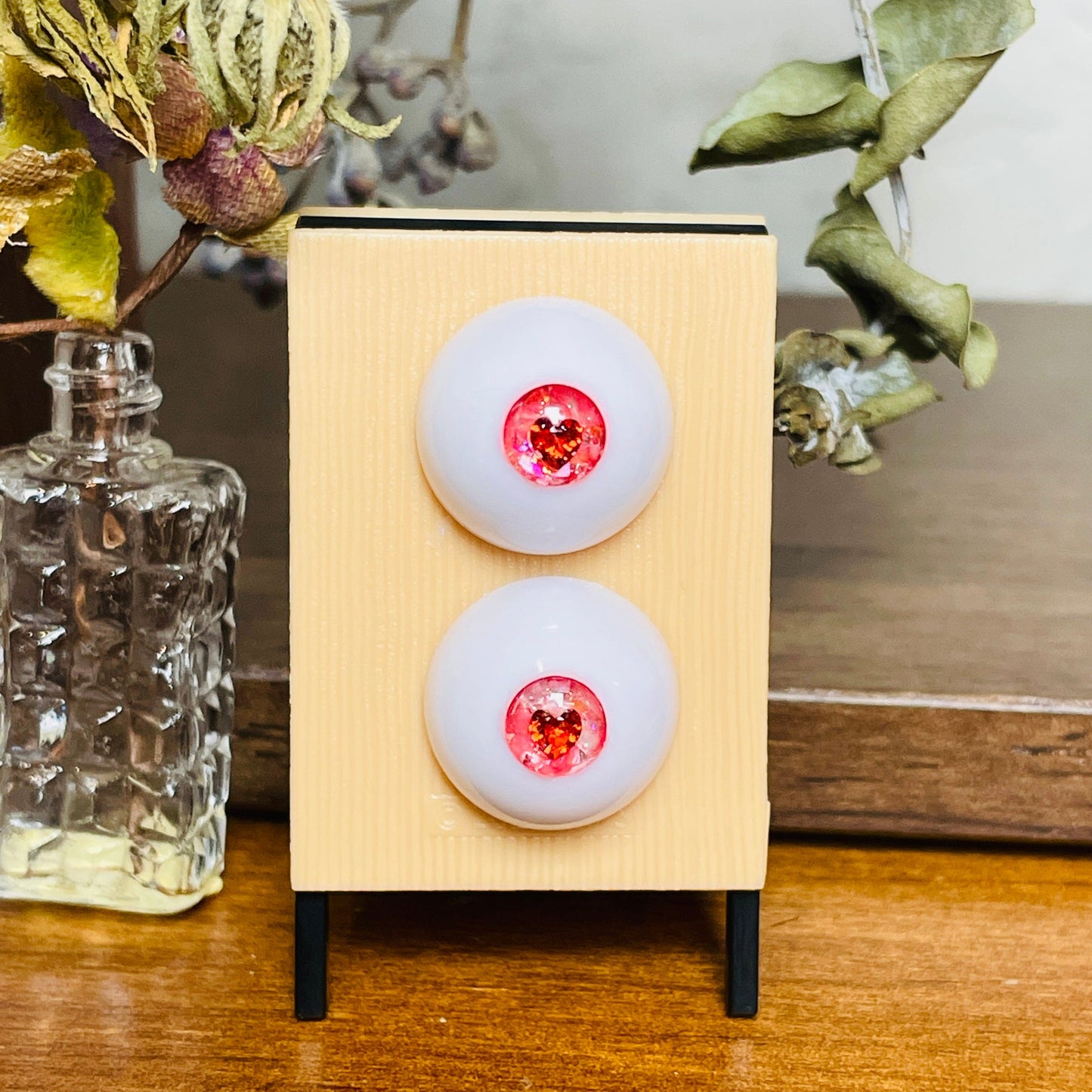 【Dear My Lady】半樹脂閃眼 櫻花 愛心鑽瞳 小虹膜 / 16mm BJD 1/3 1/4 iMdaDoll AngelPhilia - 紀物書館+JiWu Bookstore