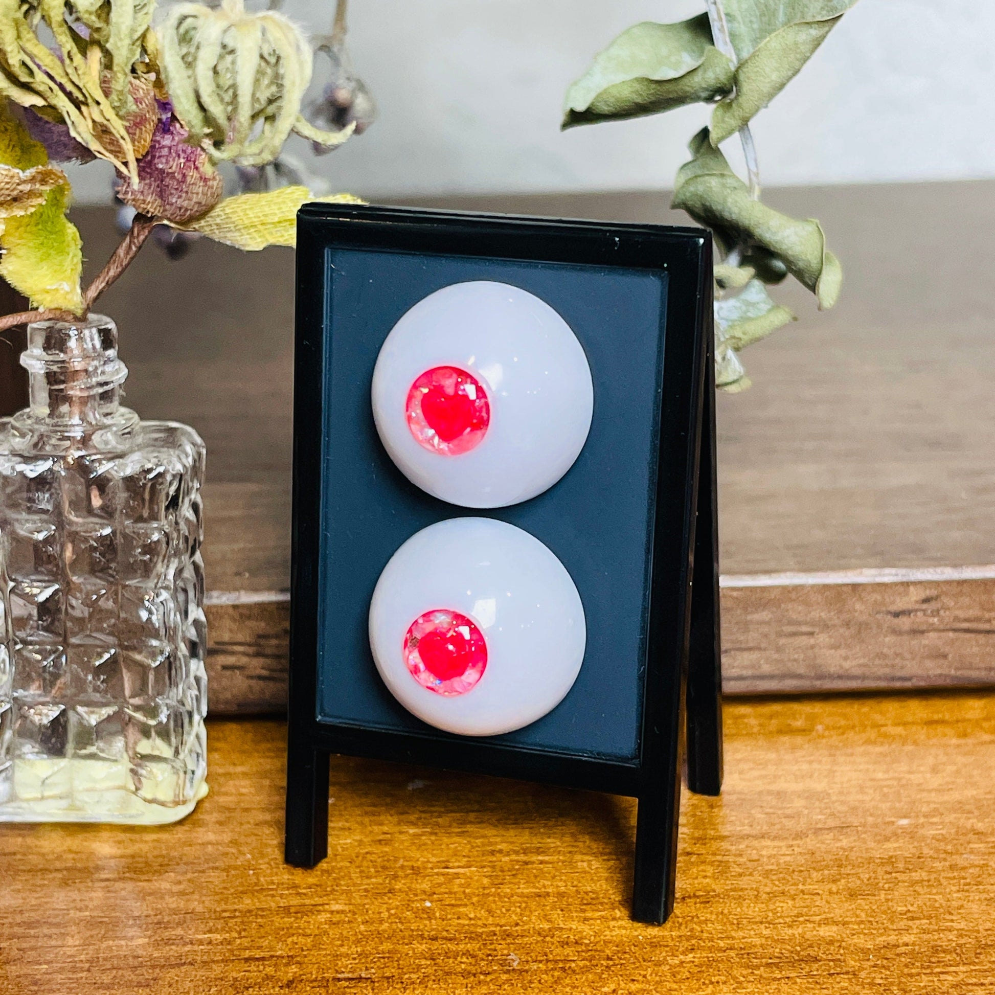 【Dear My Lady】半樹脂閃眼 櫻花 愛心瞳 小虹膜 / 16mm BJD 1/3 1/4 iMdaDoll AngelPhilia - 紀物書館+JiWu Bookstore