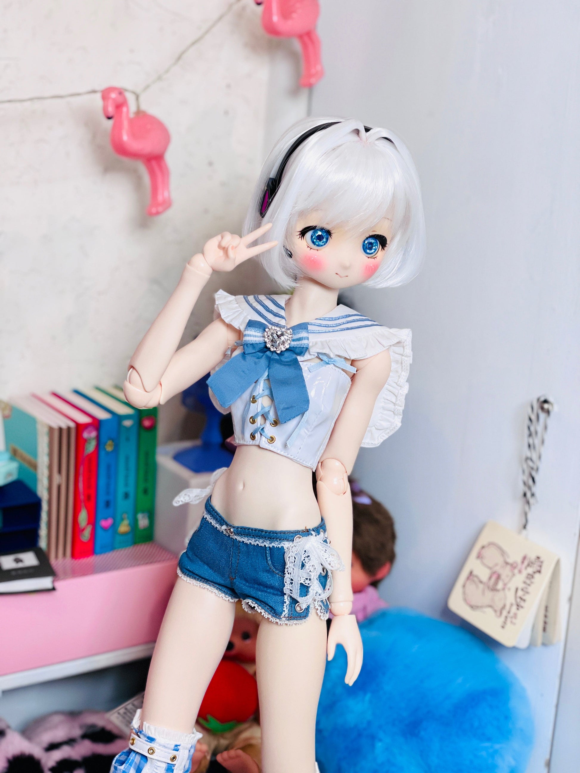 【Dear My Lady】半樹脂閃眼 海洋寶藏 深藍鑽瞳 / 16mm BJD 1/3 1/4 iMdaDoll AngelPhilia - 紀物書館+JiWu Bookstore