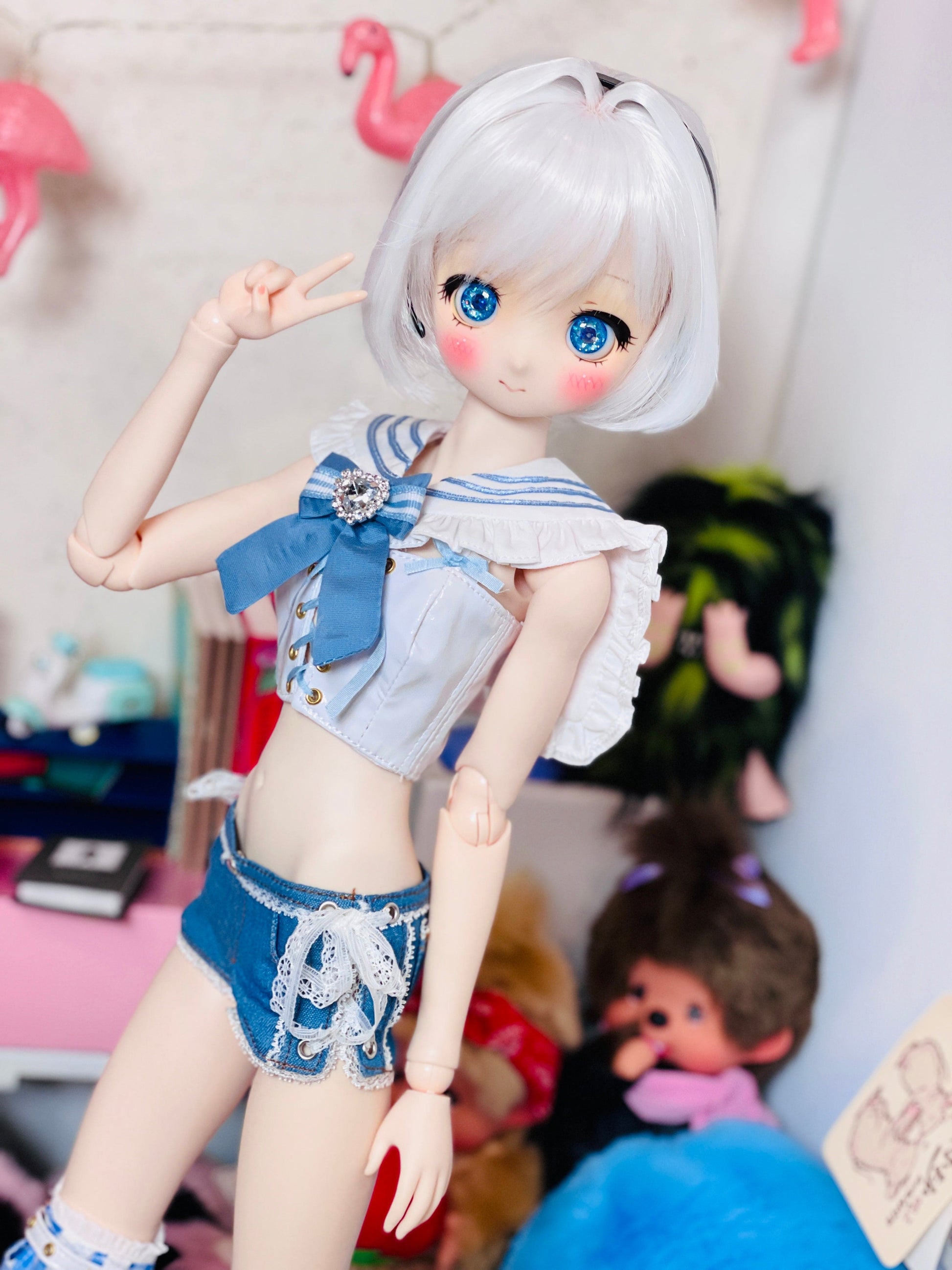 【Dear My Lady】半樹脂閃眼 海洋寶藏 深藍鑽瞳 / 16mm BJD 1/3 1/4 iMdaDoll AngelPhilia - 紀物書館+JiWu Bookstore