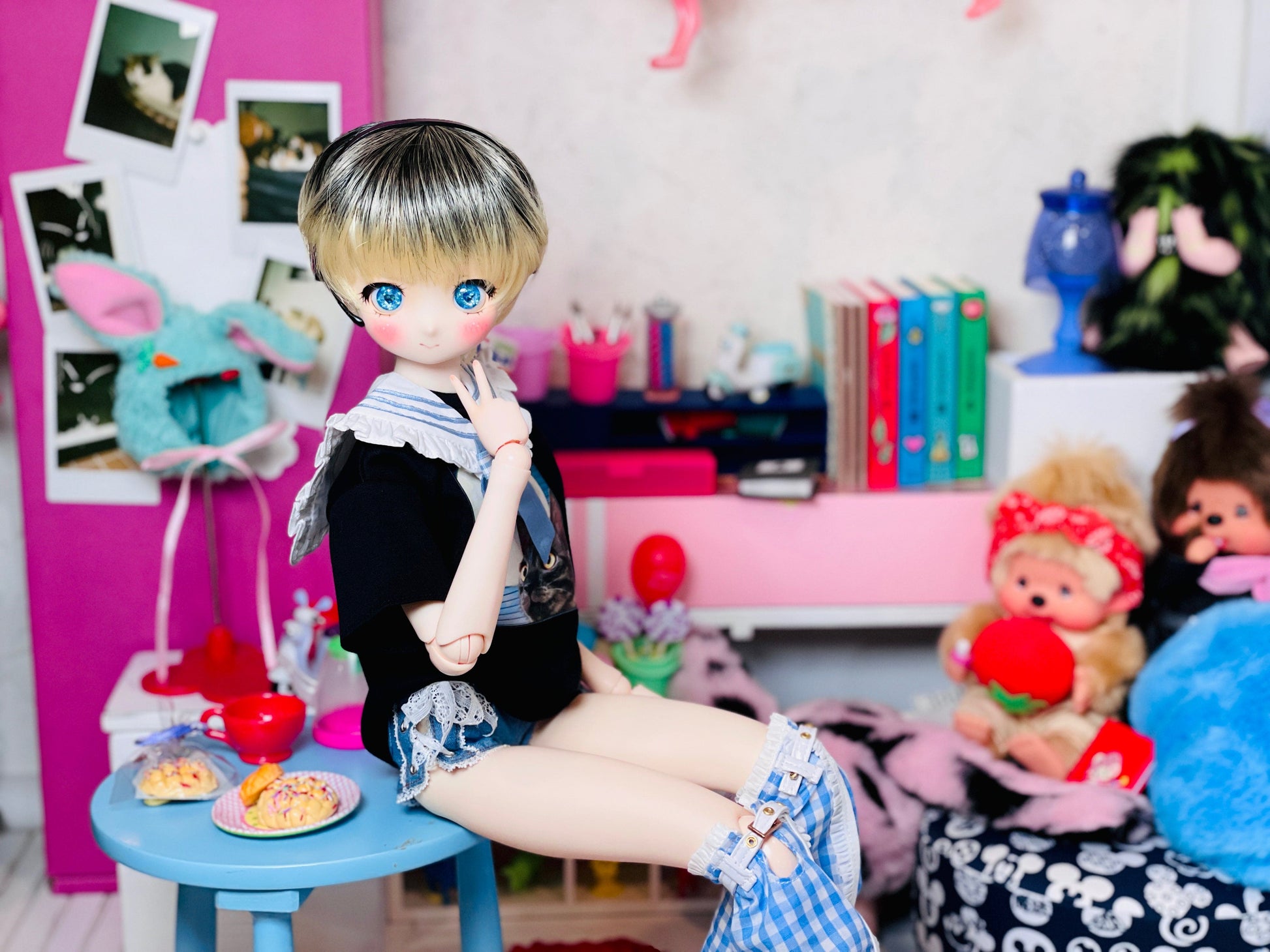 【Dear My Lady】半樹脂閃眼 海洋寶藏 深藍愛心瞳 / 16mm BJD 1/3 1/4 iMdaDoll AngelPhilia - 紀物書館+JiWu Bookstore