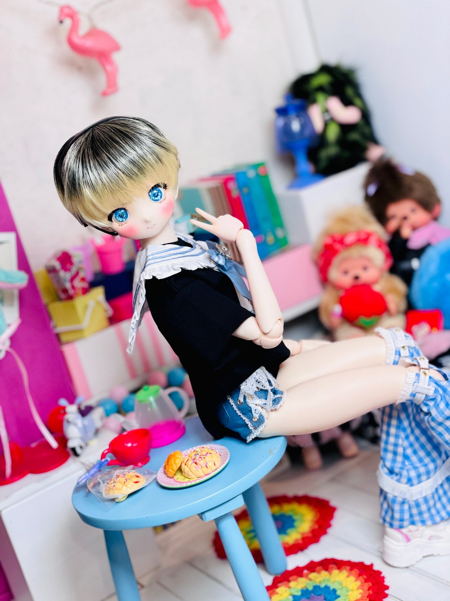 【Dear My Lady】半樹脂閃眼 海洋寶藏 深藍愛心瞳 / 16mm BJD 1/3 1/4 iMdaDoll AngelPhilia - 紀物書館+JiWu Bookstore