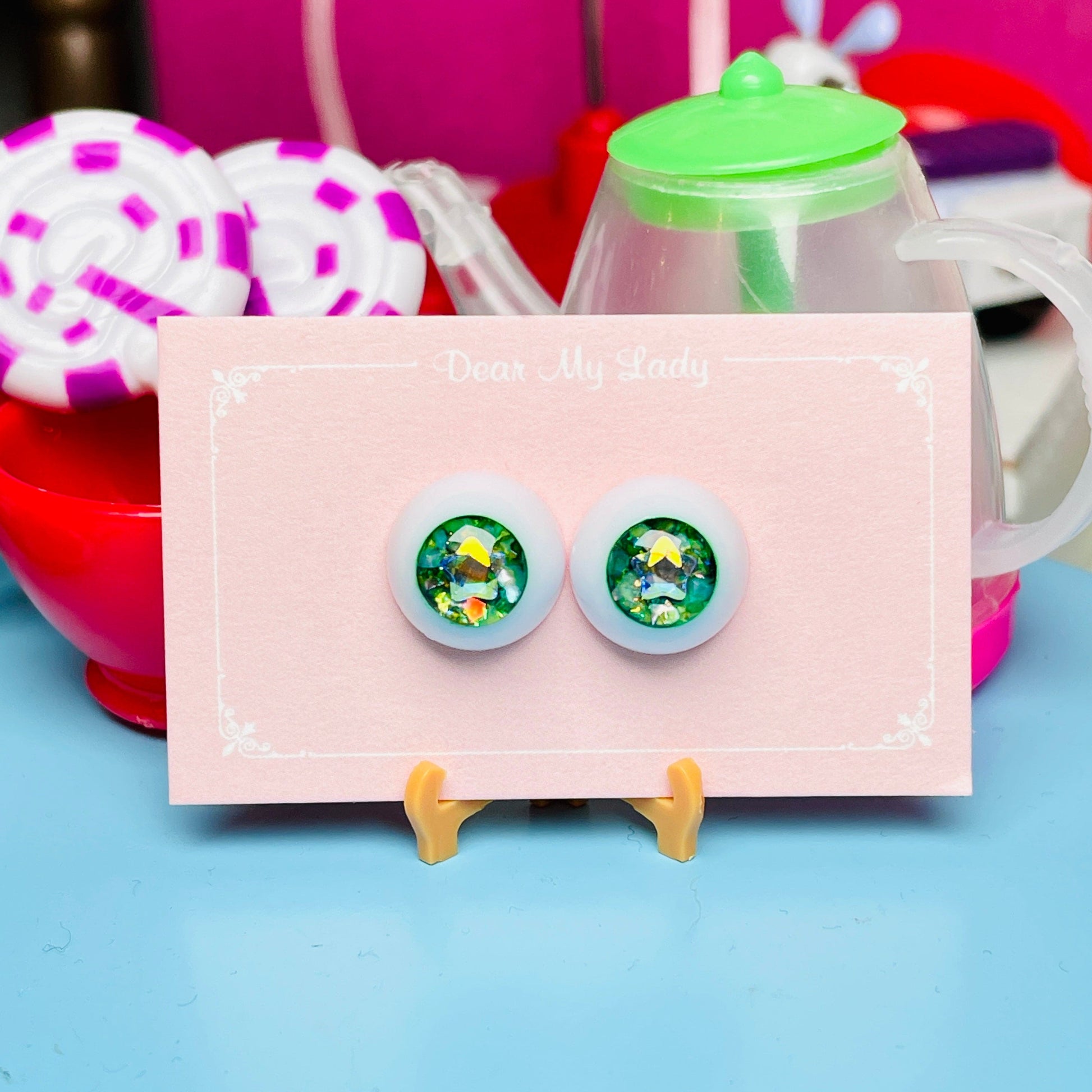 【Dear My Lady】半樹脂閃眼 抹茶 香檳星瞳 / 12mm BJD Cocoriang AngelPhilia 1/4 1/6 - 紀物書館+JiWu Bookstore