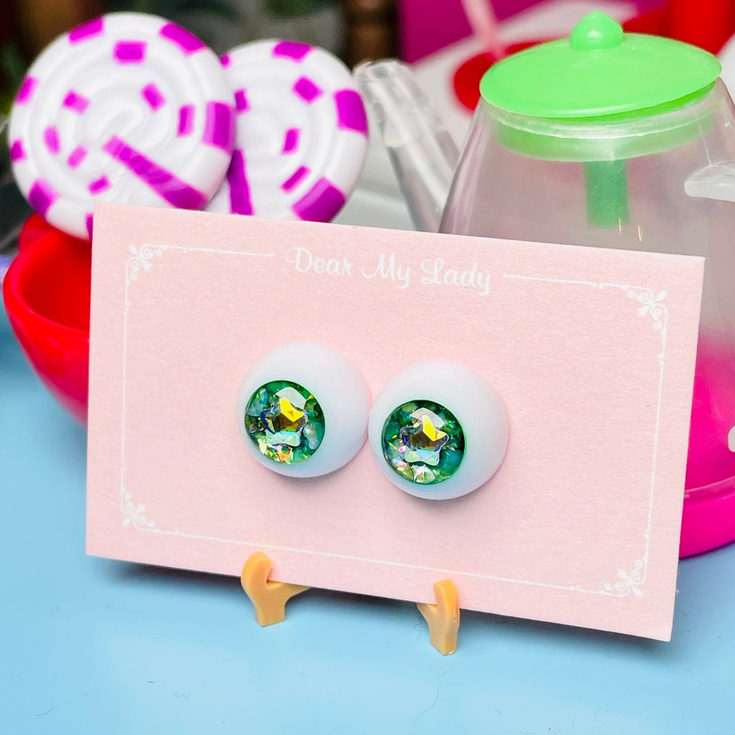 【Dear My Lady】半樹脂閃眼 抹茶 香檳星瞳 / 12mm BJD Cocoriang AngelPhilia 1/4 1/6 - 紀物書館+JiWu Bookstore