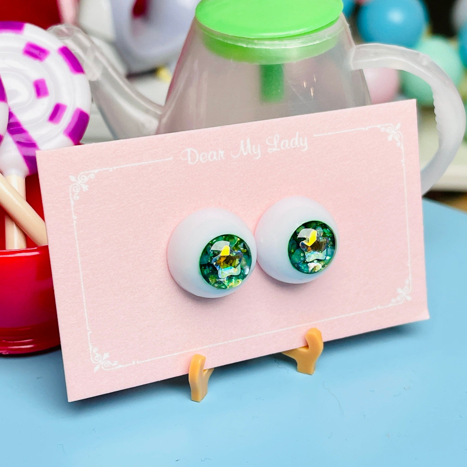 【Dear My Lady】半樹脂閃眼 抹茶 香檳星瞳 / 12mm BJD Cocoriang AngelPhilia 1/4 1/6 - 紀物書館+JiWu Bookstore