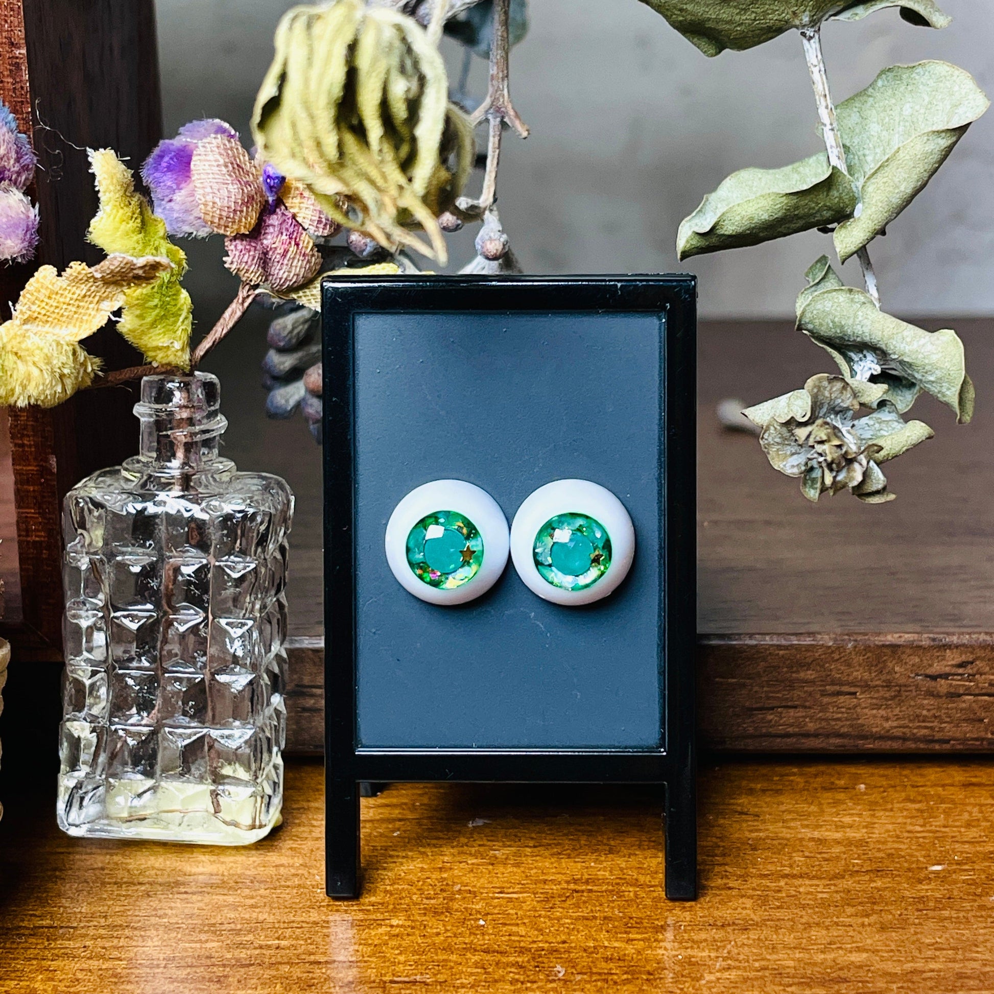 【Dear My Lady】半樹脂閃眼 抹茶 奶綠瞳 小星星 / 10mm BJD kumukuku Cocoriang OBITSU OB11 - 紀物書館+JiWu Bookstore