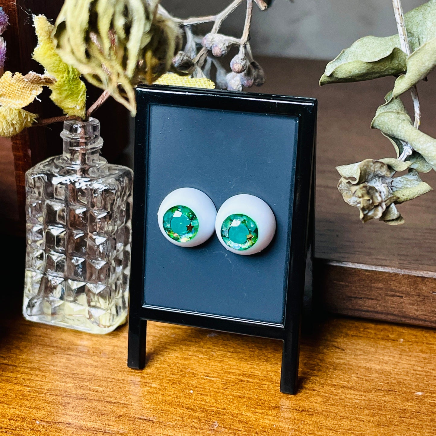 【Dear My Lady】半樹脂閃眼 抹茶 奶綠瞳 小星星 / 10mm BJD kumukuku Cocoriang OBITSU OB11 - 紀物書館+JiWu Bookstore