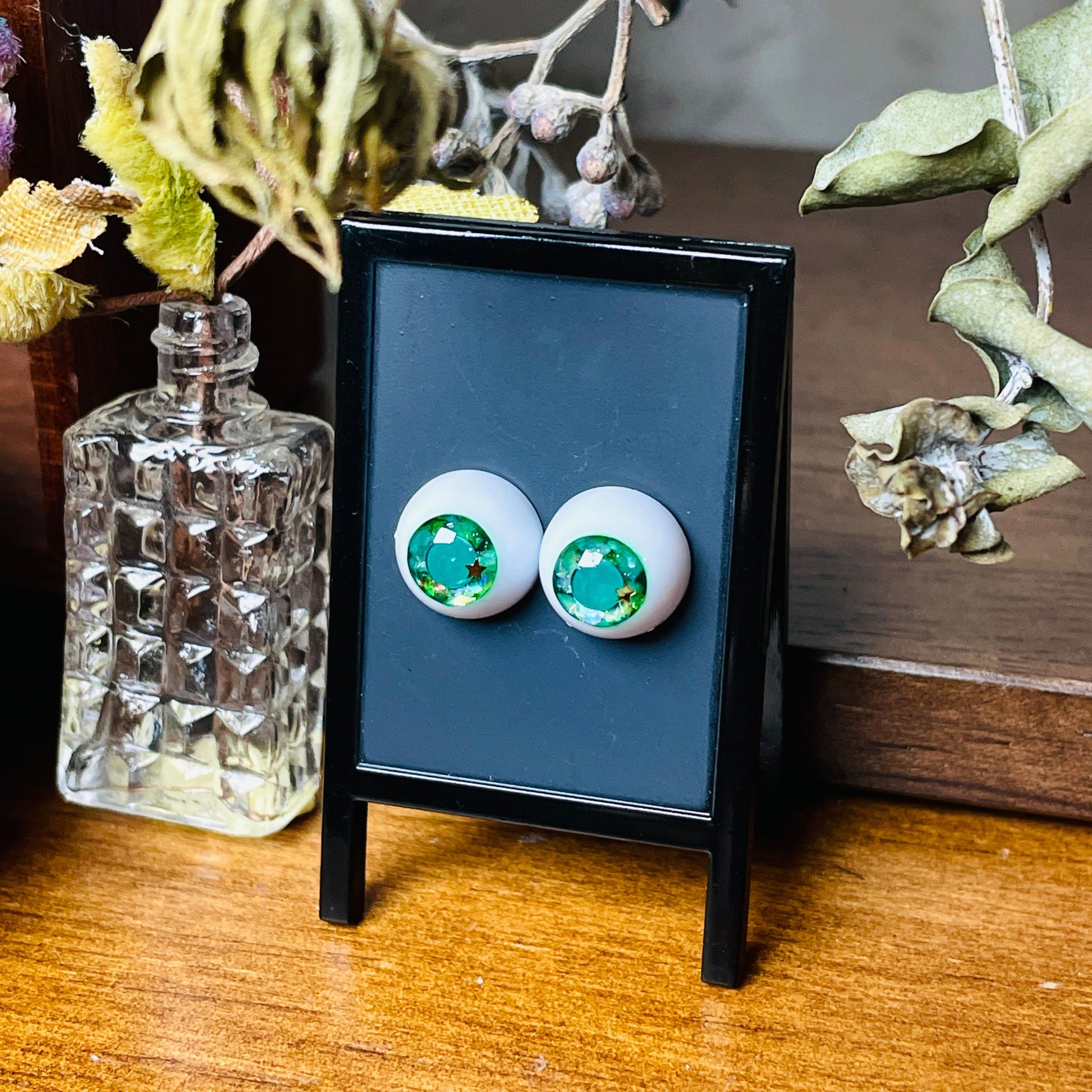 【Dear My Lady】半樹脂閃眼 抹茶 奶綠瞳 小星星 / 10mm BJD kumukuku Cocoriang OBITSU OB11 - 紀物書館+JiWu Bookstore