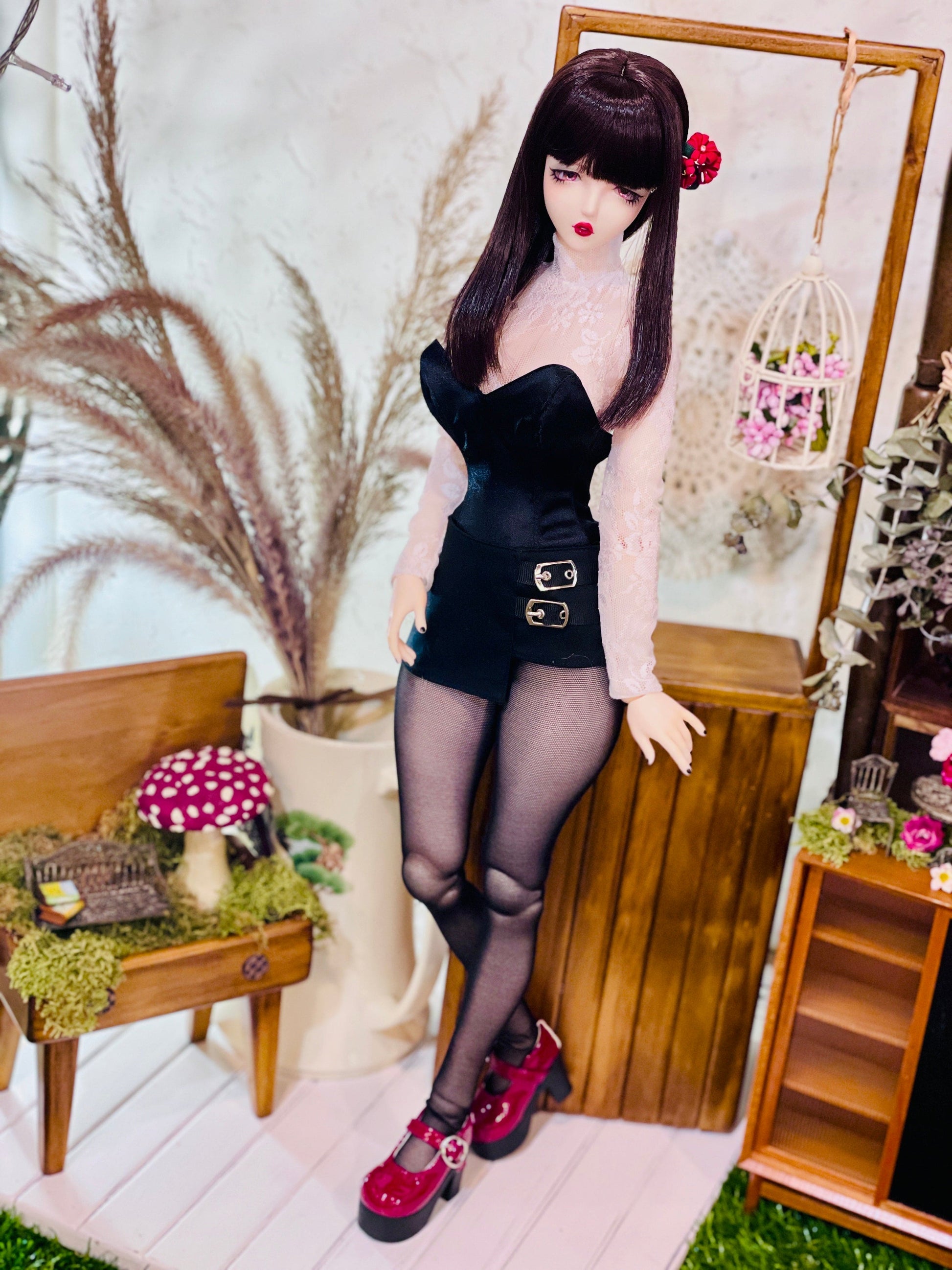 【AZONE】緞面兔女郎套裝 / BJD 3分 OB50 50cm AZO2 Angel Philia - 紀物書館+JiWu Bookstore