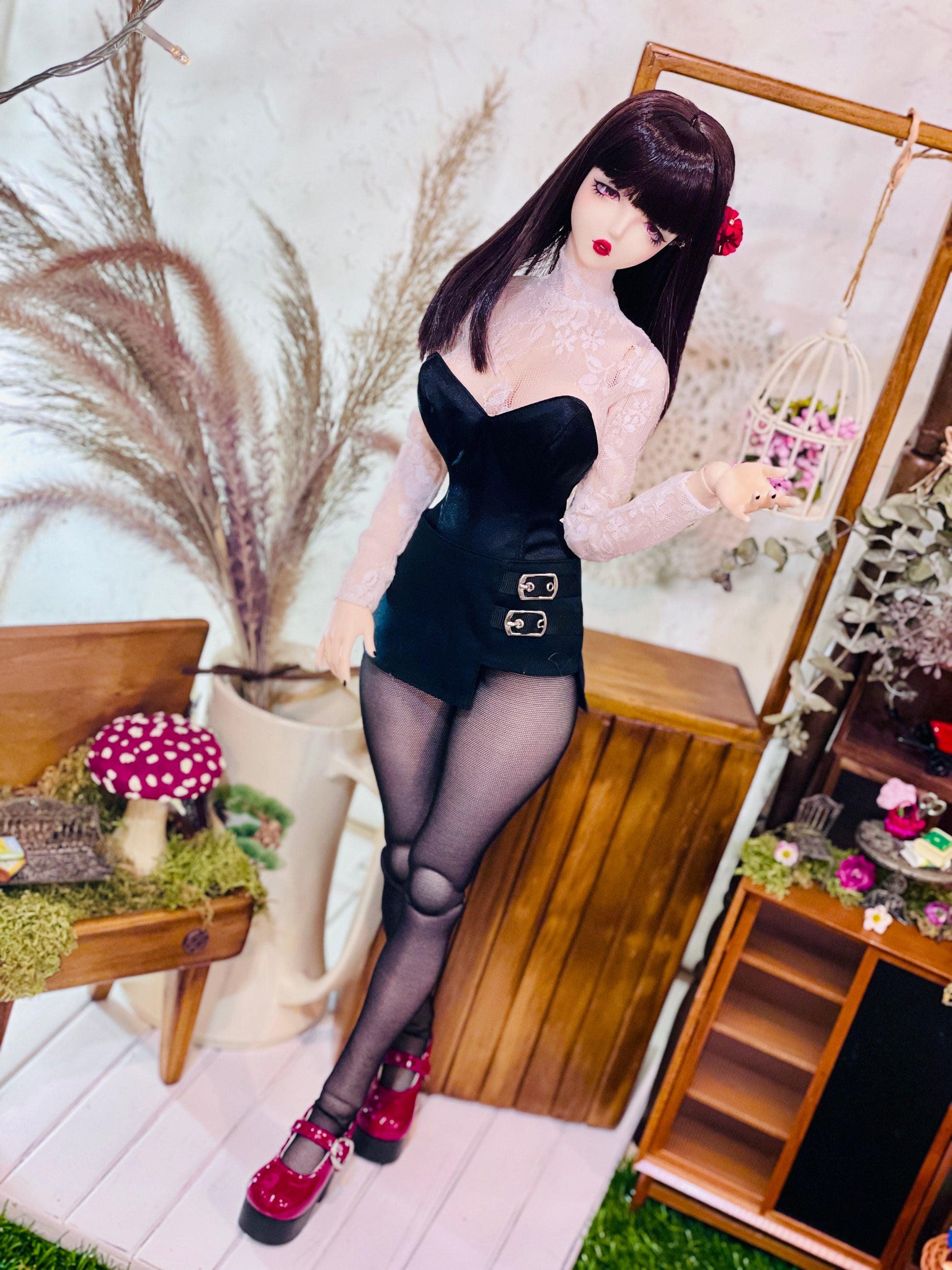 【AZONE】緞面兔女郎套裝 / BJD 3分 OB50 50cm AZO2 Angel Philia - 紀物書館+JiWu Bookstore