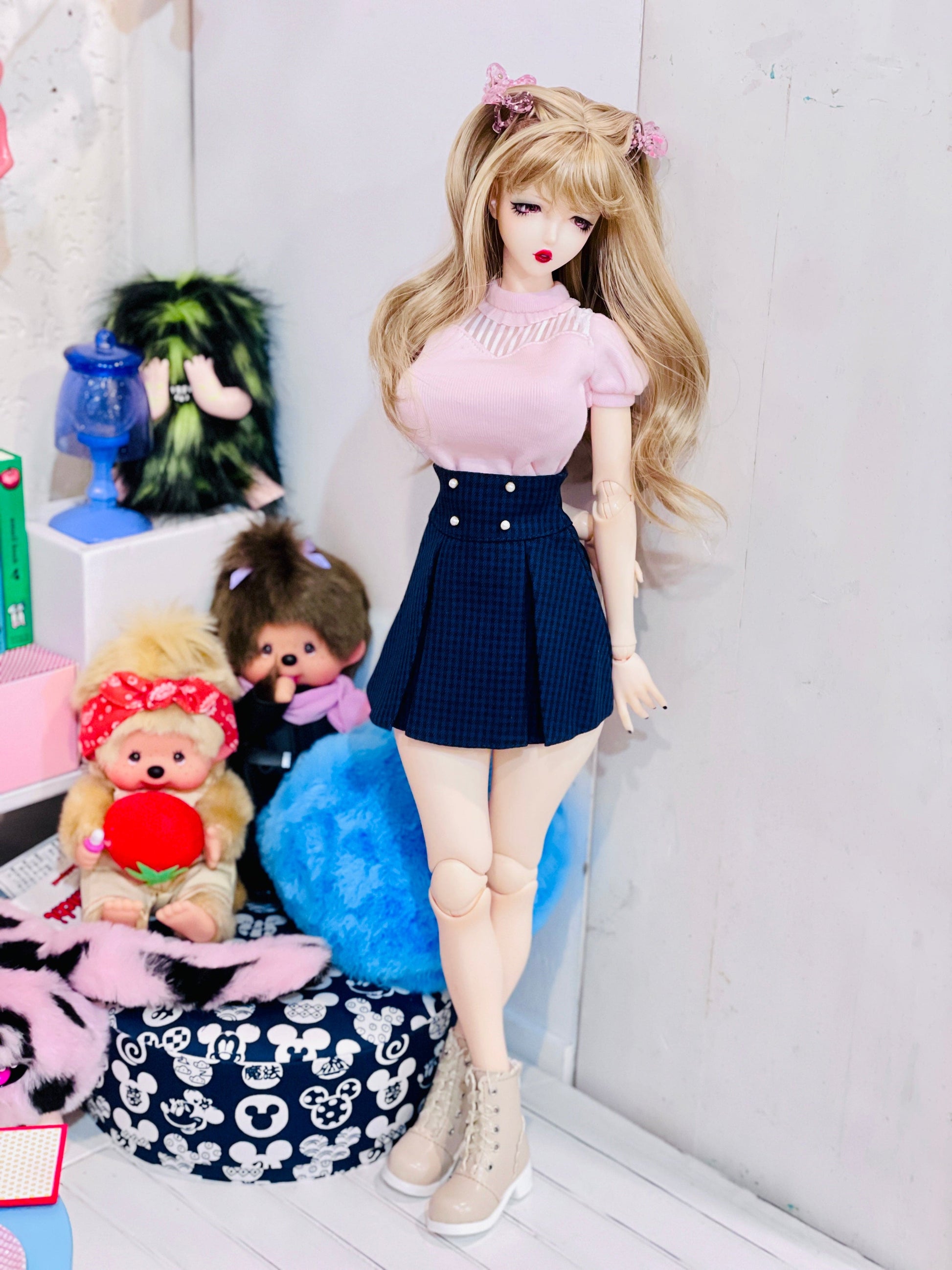 【Fatiao Doll Shop】花邊短靴 C32 多色 / BJD 1/4 MSD AZONE AZO2 AngelPhilia OB50 - 紀物書館+JiWu Bookstore