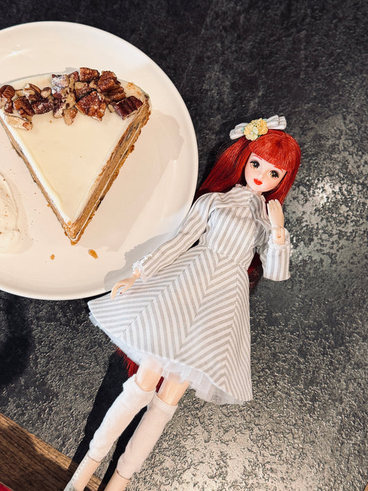 【Licca Castle】Galum Collection 9 條紋洋裝套組 / 27cm momoko MISAKI Jenny