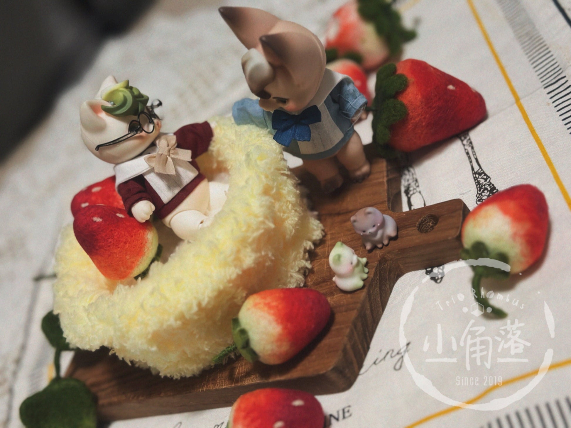 【TrioRhombus小角落】搖籃塔 草莓夢境 套組 / BJD kumukuku 棉花娃 小寵 甜心小熊 - 紀物書館+JiWu Bookstore