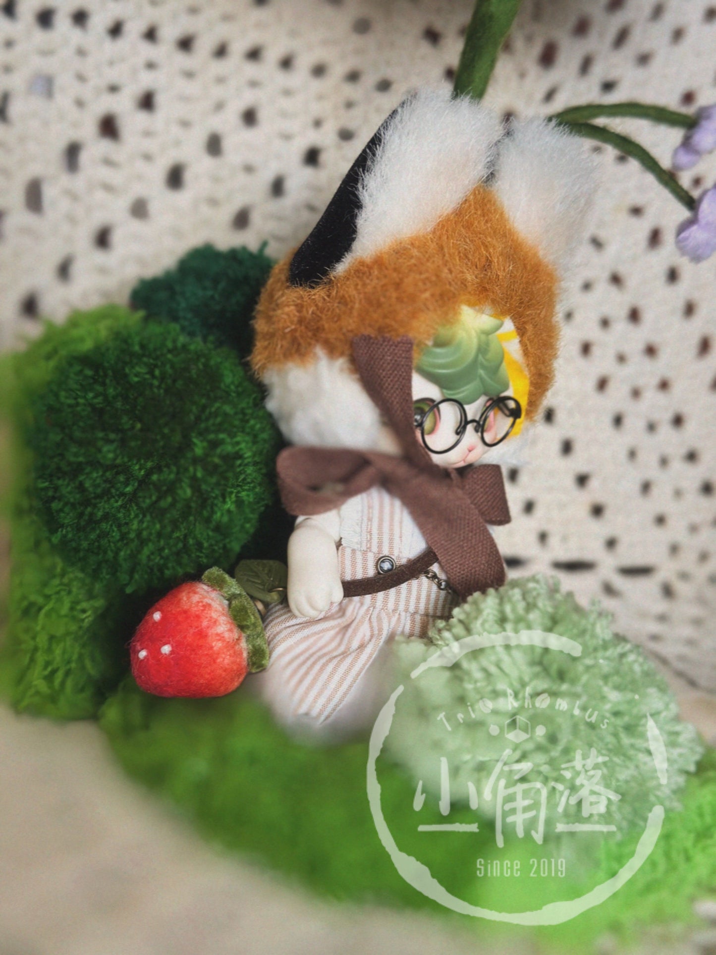 【TrioRhombus小角落】羊毛氈小包 草莓 / BJD kumukuku 棉花娃 小寵 甜心小熊