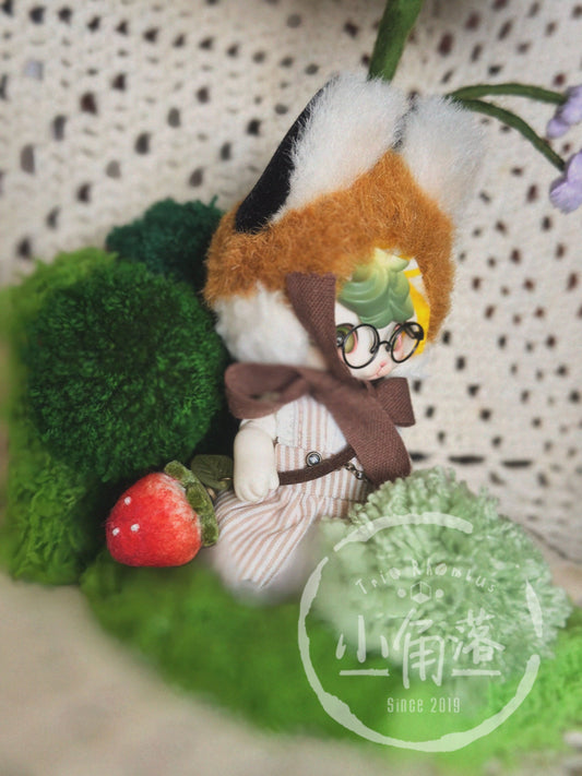 【TrioRhombus小角落】羊毛氈小包 草莓 / BJD kumukuku 棉花娃 小寵 甜心小熊