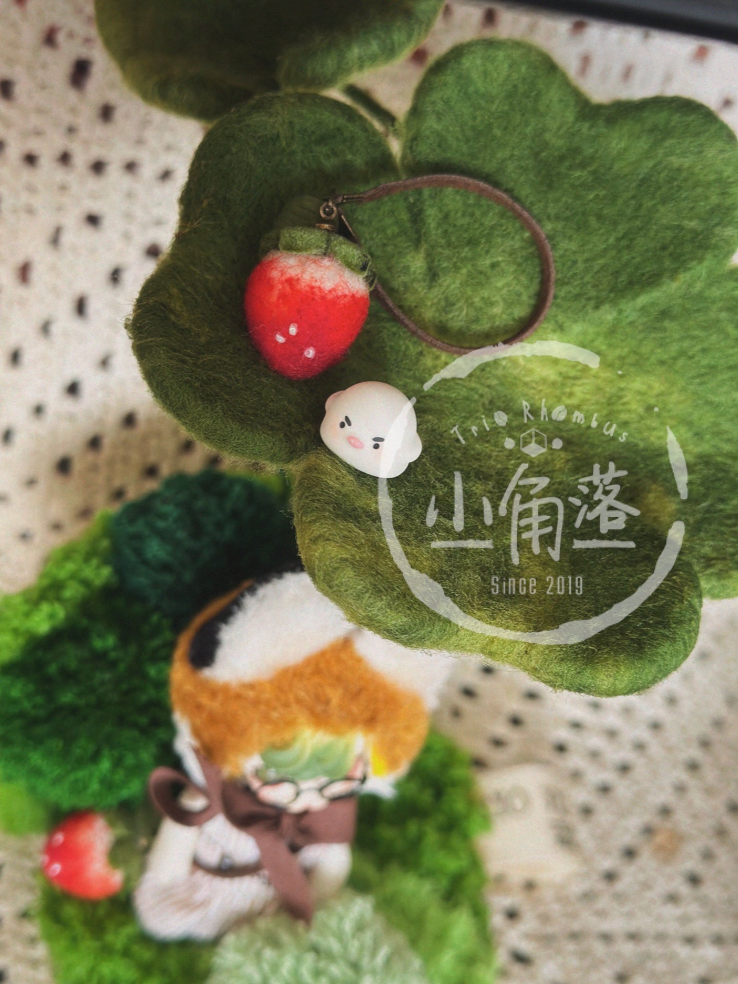 【TrioRhombus小角落】羊毛氈小包 草莓 / BJD kumukuku 棉花娃 小寵 甜心小熊