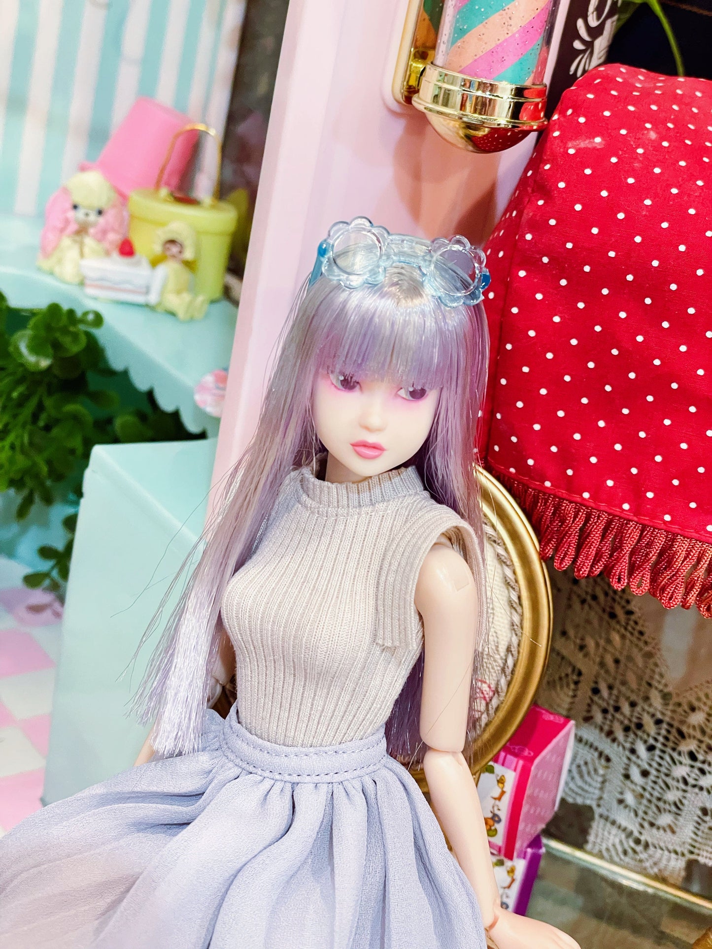 【紀物】彩色眼鏡 花 多色 / cocoriang 花池 復刻莉卡 momoko Azone kumukuku