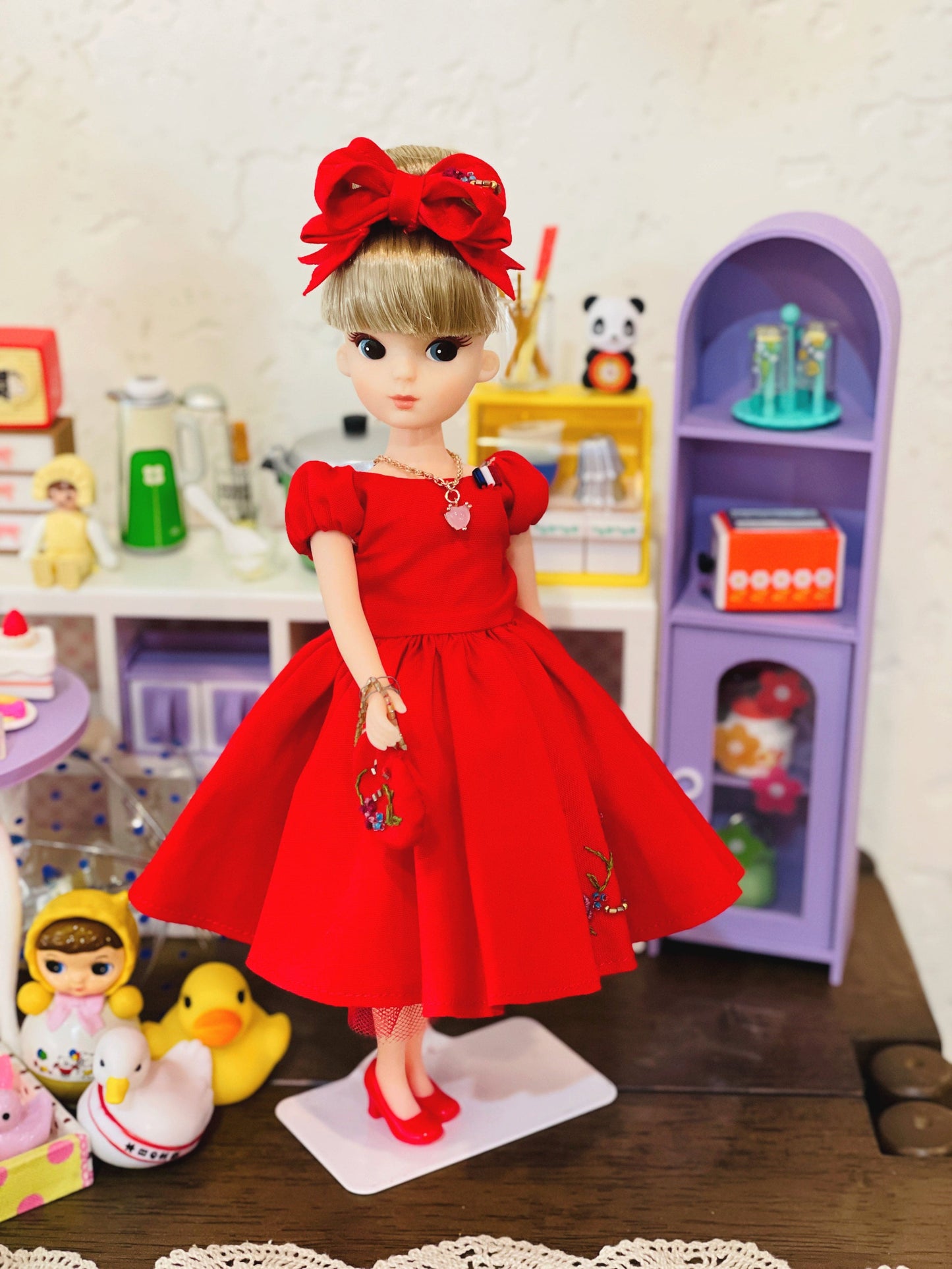 【紀物】1/6 項鍊 粉紅之心 / momoko Pureneemo Blythe Angel Philia - 紀物書館+JiWu Bookstore