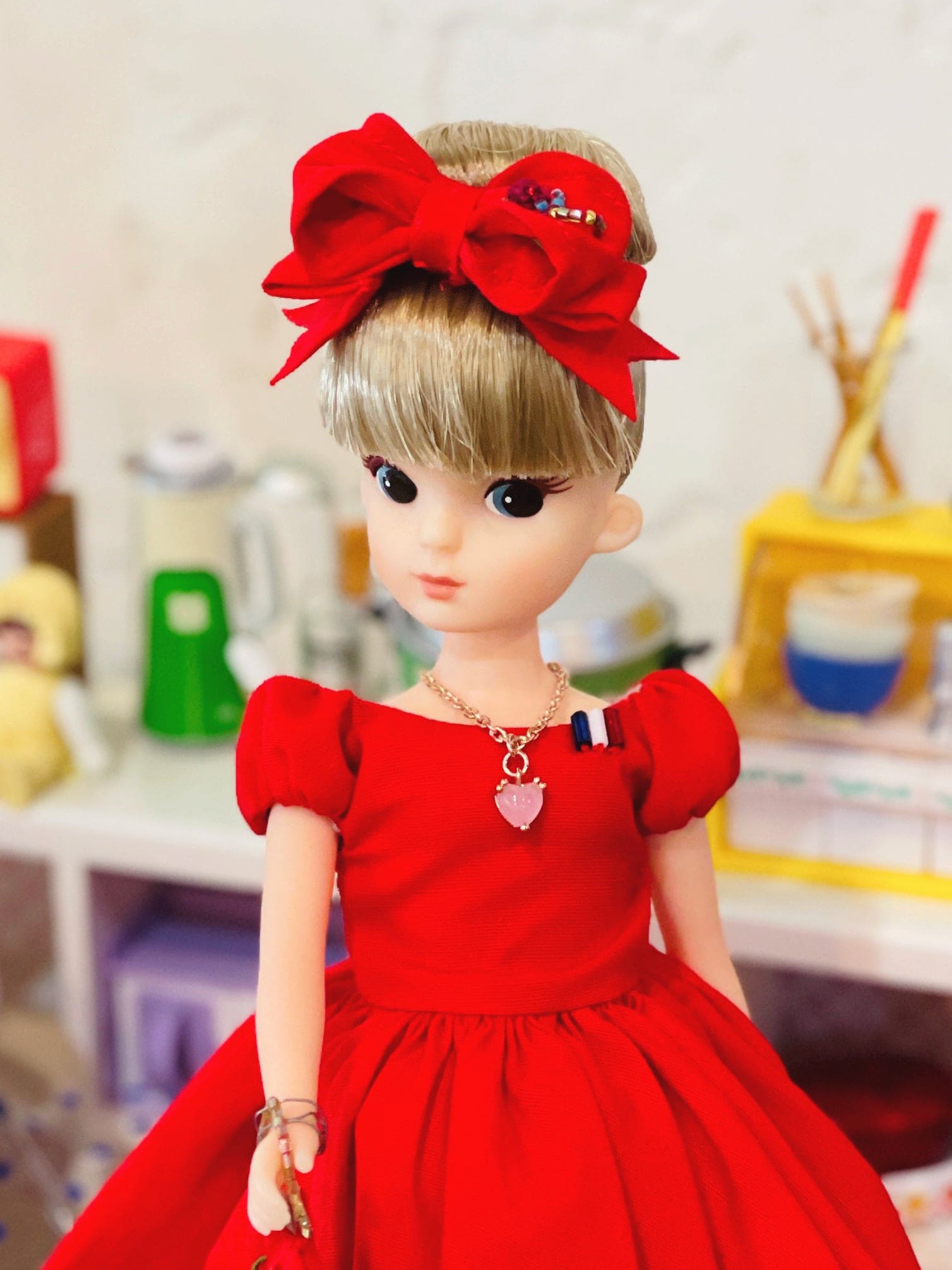 【紀物】1/6 項鍊 粉紅之心 / momoko Pureneemo Blythe Angel Philia - 紀物書館+JiWu Bookstore