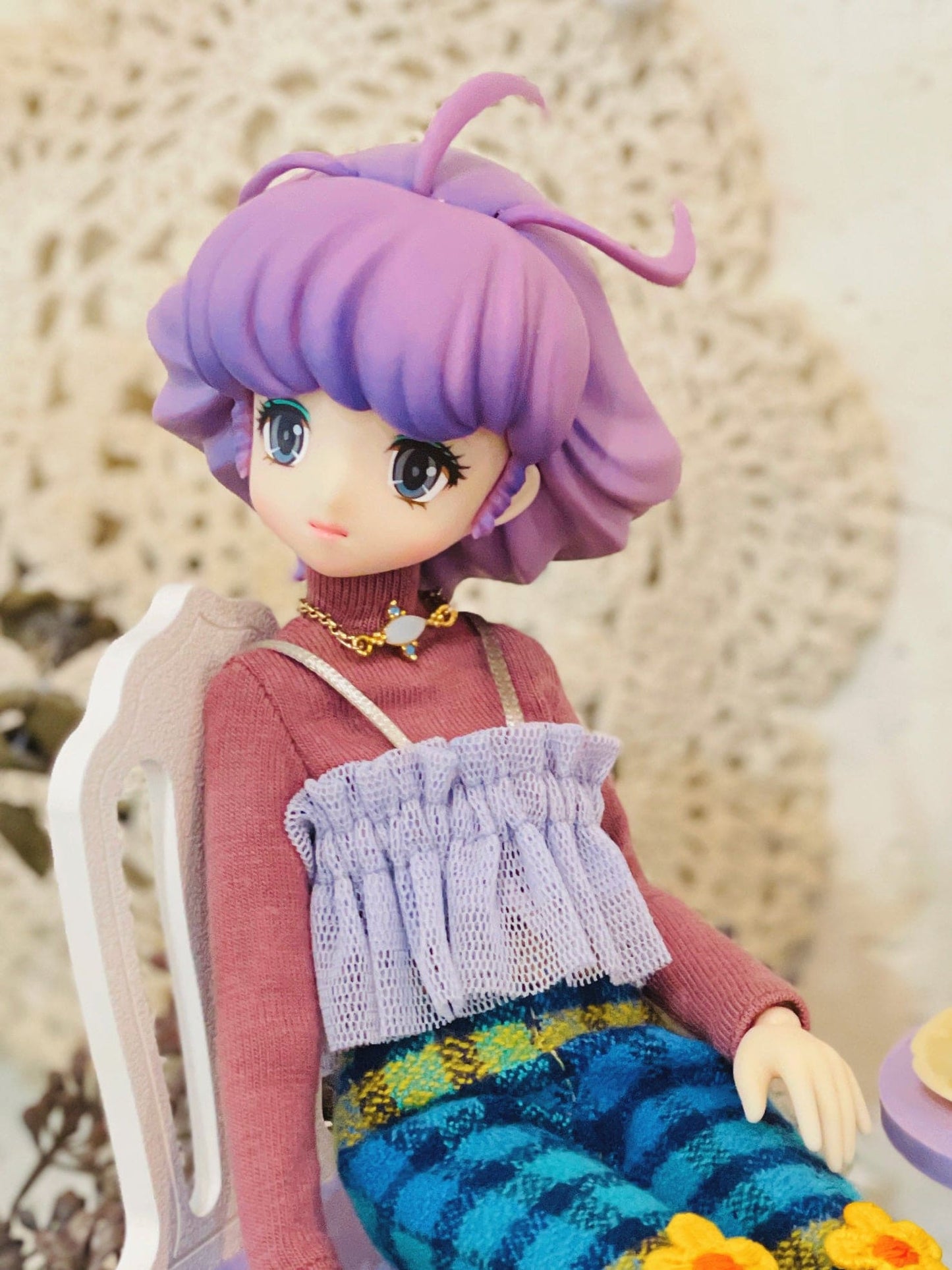 【紀物】1/6 項鍊 橢圓白石 / momoko Pureneemo Blythe - 紀物書館+JiWu Bookstore