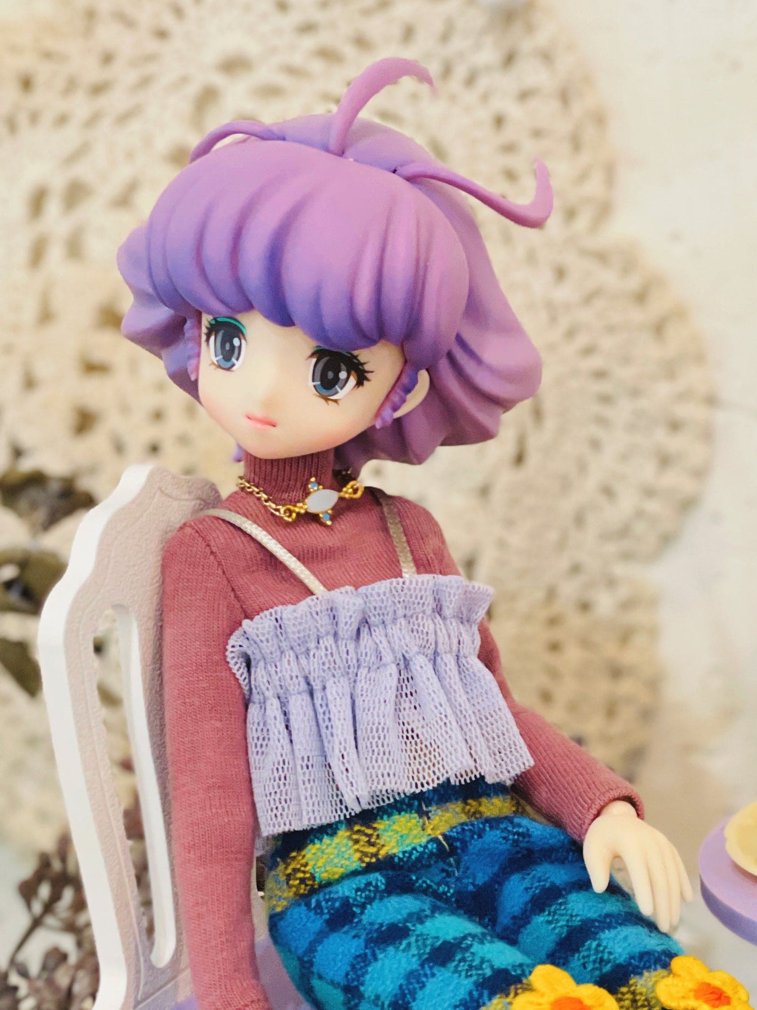 【紀物】1/6 項鍊 橢圓白石 / momoko Pureneemo Blythe - 紀物書館+JiWu Bookstore