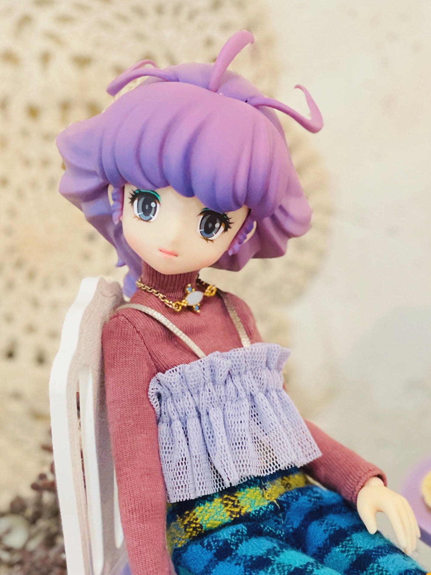 【紀物】1/6 項鍊 橢圓白石 / momoko Pureneemo Blythe - 紀物書館+JiWu Bookstore