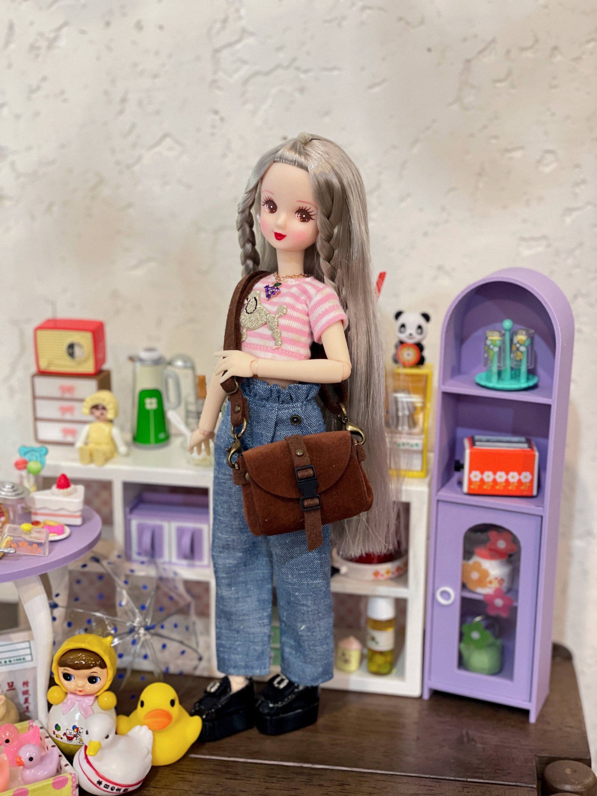 【1PinFun】肩背包 腰包 多色 / BJD 1/4 MSD MDD AZO2 OB50 AngelPhilia momoko 小布 莉卡 Azone 膠皮 1/6 - 紀物書館+JiWu Bookstore