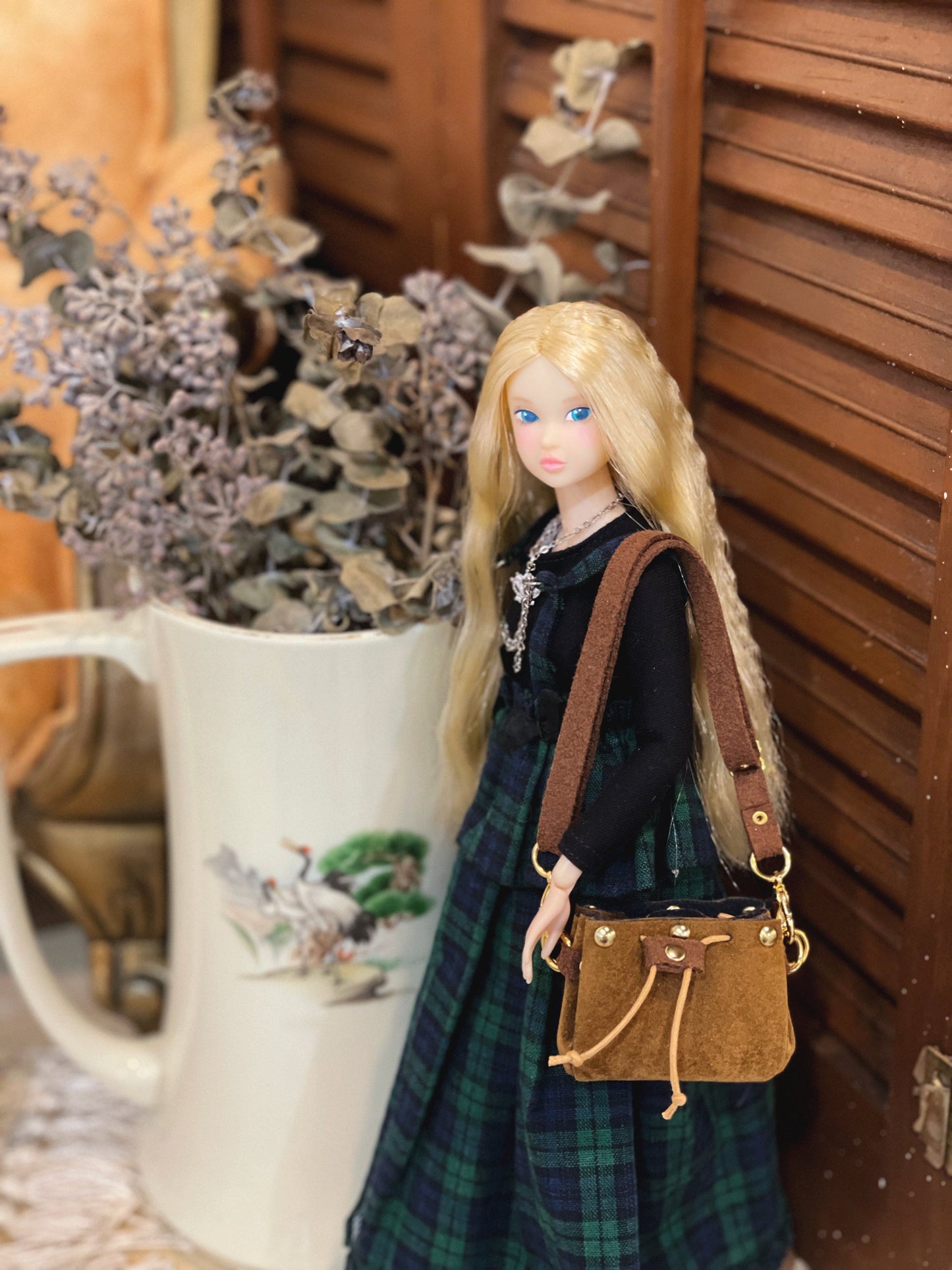 【1PinFun】束口肩背包 / BJD 1/3 1/4 MSD MDD AZO2 OB50 AngelPhilia DD momoko 六分之一男子 - 紀物書館+JiWu Bookstore