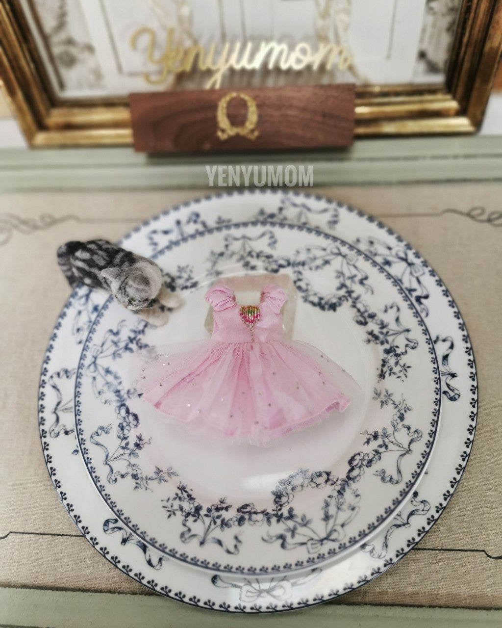 【Yenyumom】Sakura Pink Embroidery Dress Set / Wanda Friend Middie Blythe