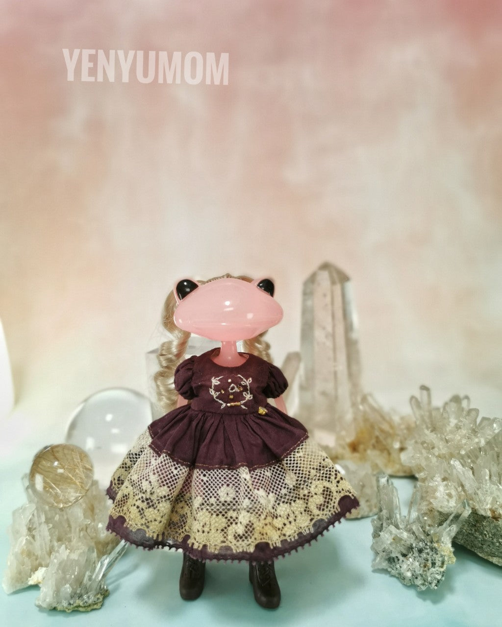 【Yenyumom】Dark Purple Lace Dress Set / Wanda Friend Middie Blythe