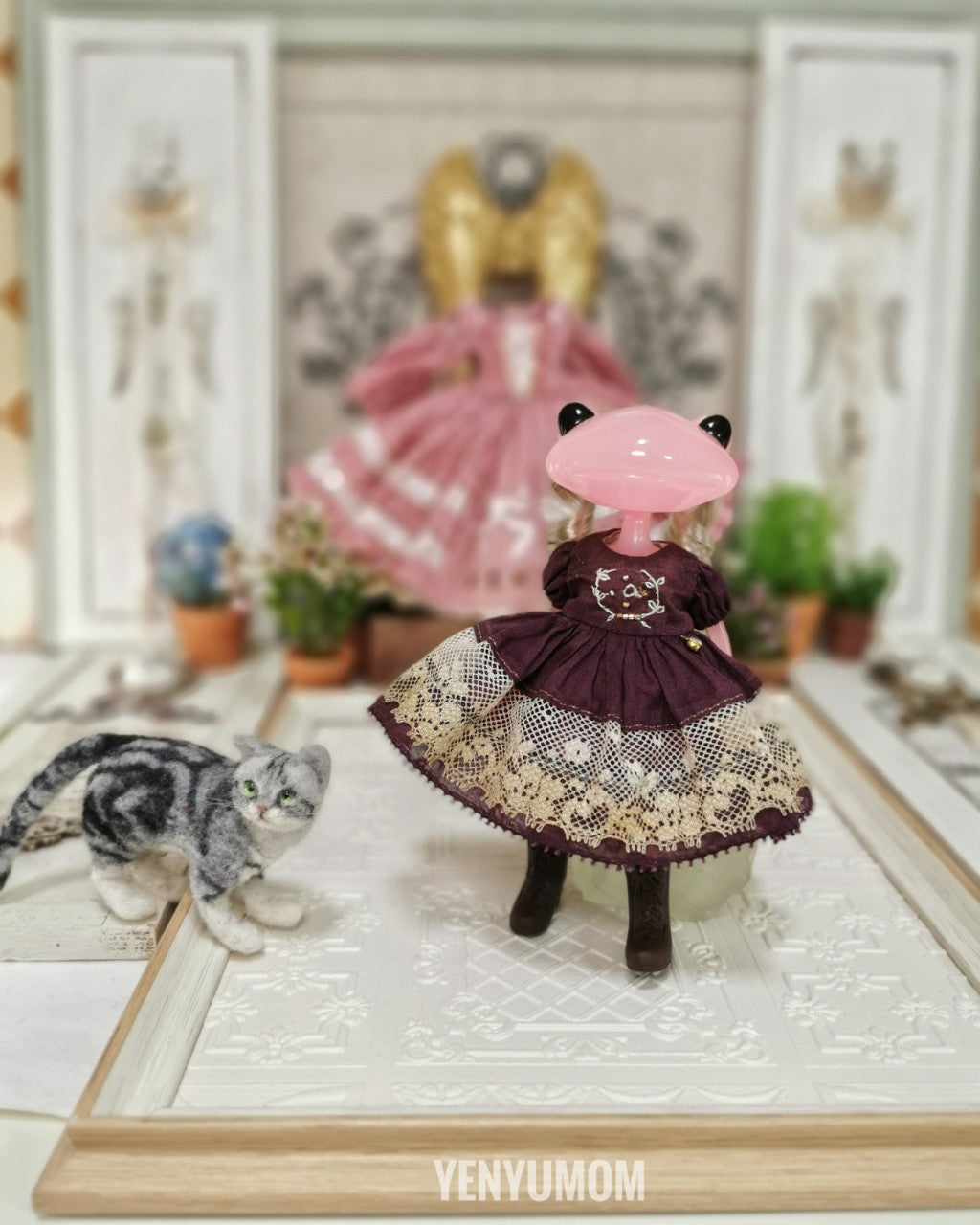 【Yenyumom】Dark Purple Lace Dress Set / Wanda Friend Middie Blythe