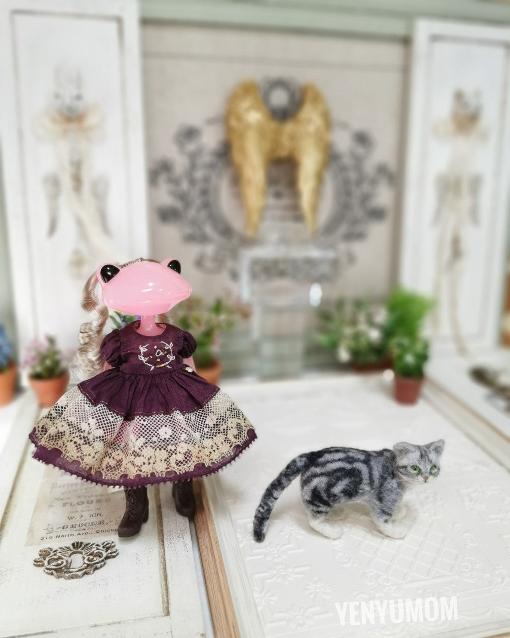 【Yenyumom】Dark Purple Lace Dress Set / Wanda Friend Middie Blythe