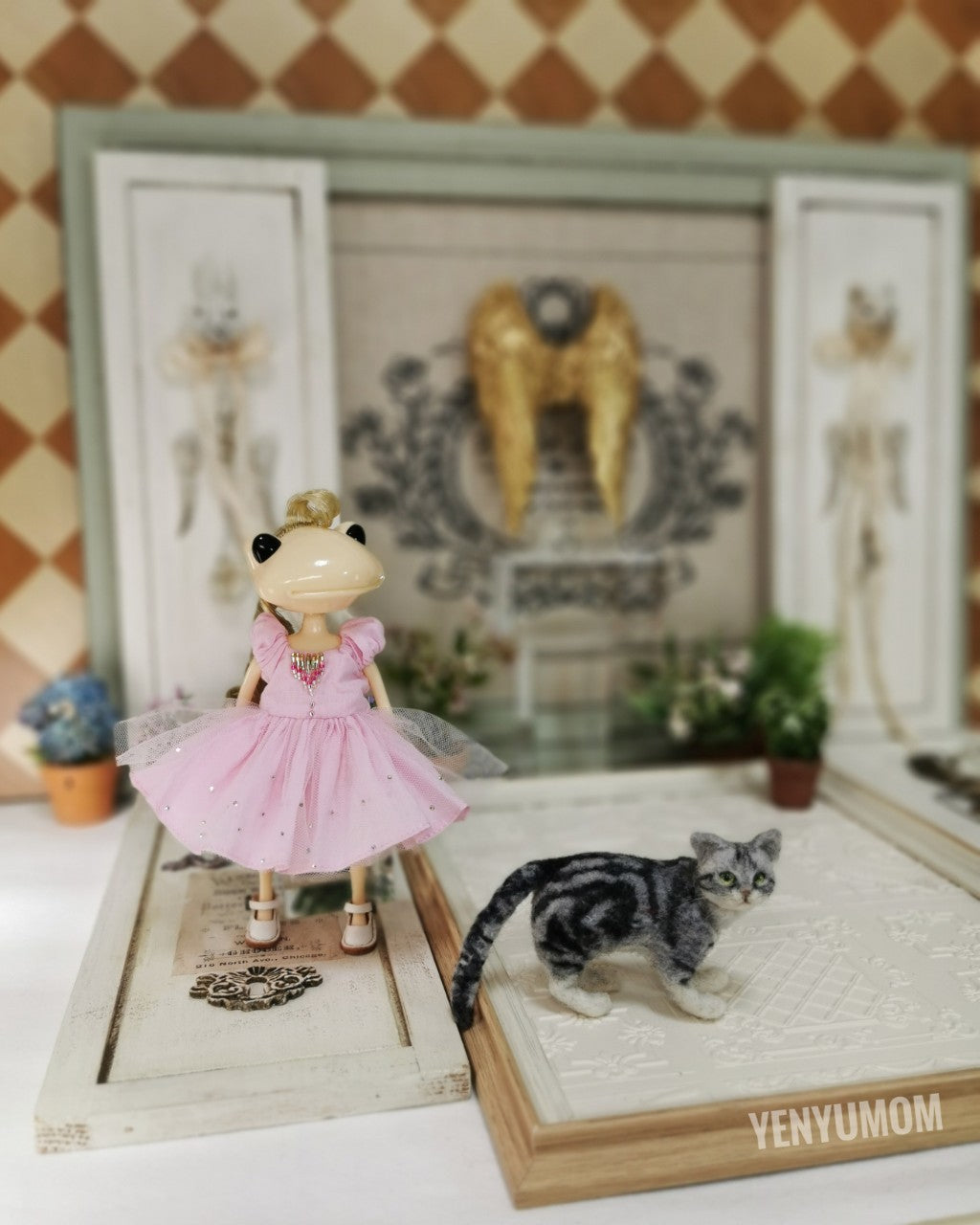 【Yenyumom】Sakura Pink Embroidery Dress Set / Wanda Friend Middie Blythe