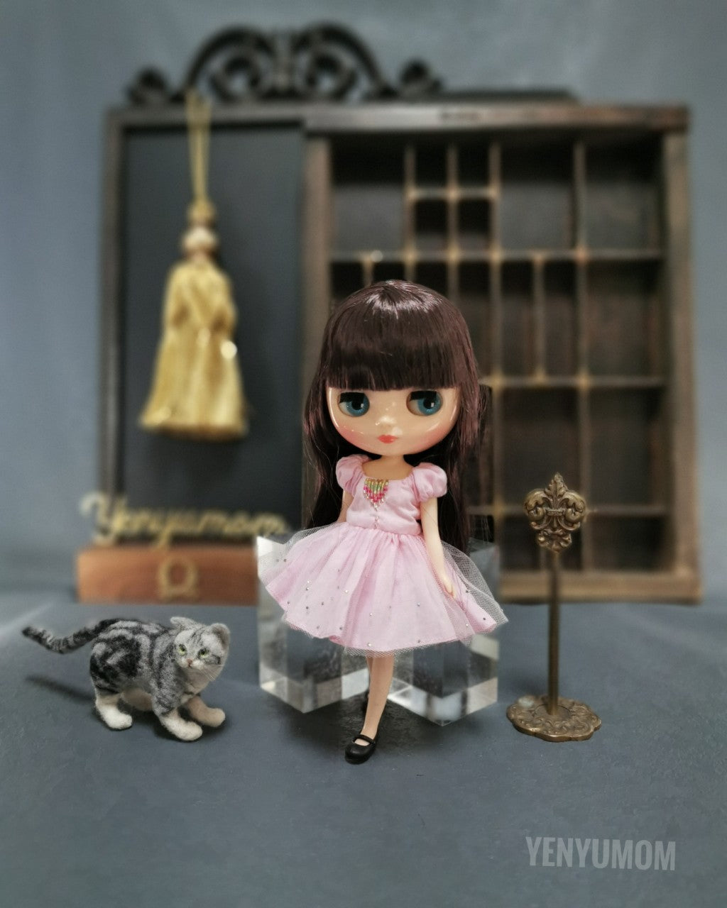 【Yenyumom】Sakura Pink Embroidery Dress Set / Wanda Friend Middie Blythe