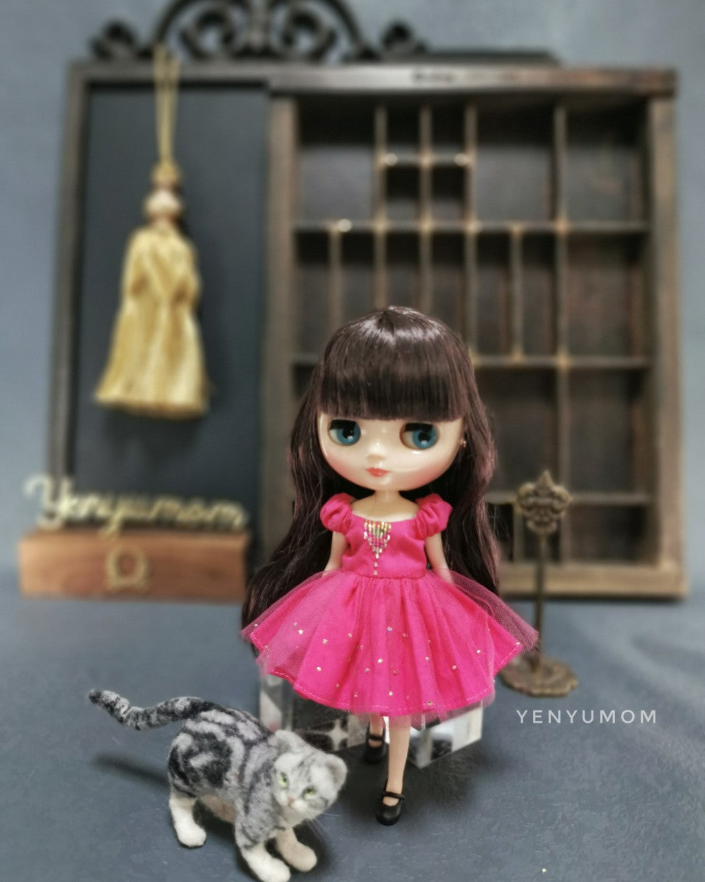 【Yenyumom】Peach Pink Embroidery Dress Set / Wanda Friend Middie Blythe