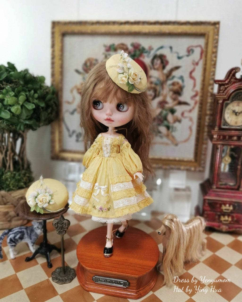 【Yenyumom】Light Yellow Embroidery Dress Set / Neo Blythe OB24 momoko doll Licca
