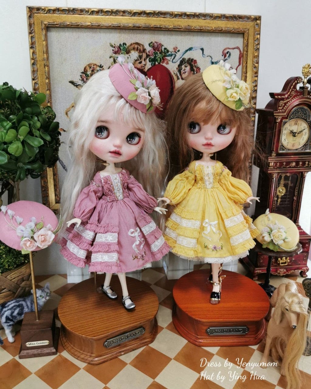 【Yenyumom】Dusty Red Embroidery Dress Set / Neo Blythe OB24 momoko doll Licca