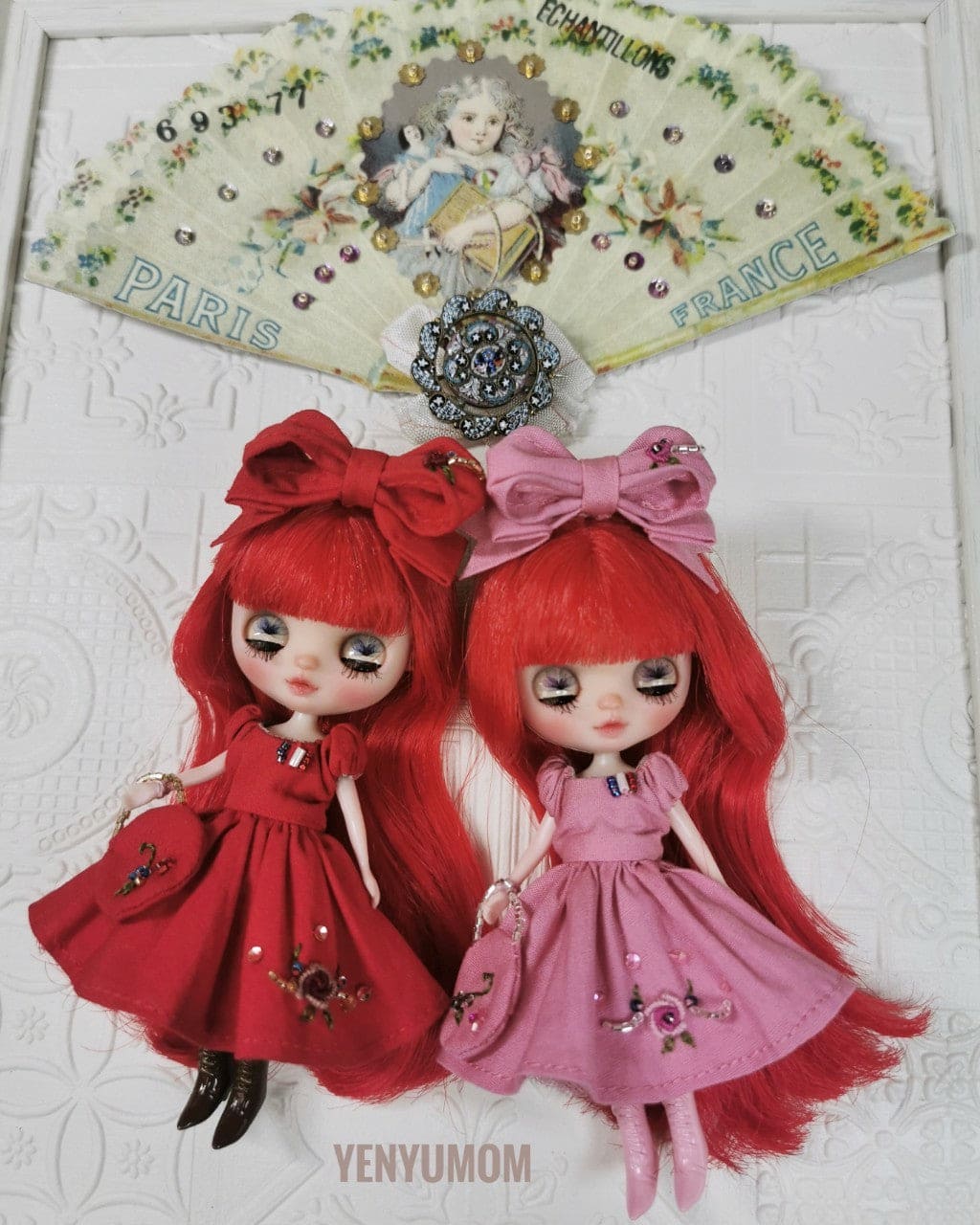 【Yenyumom】Pink Embroidery Dress Set / Petite Blythe