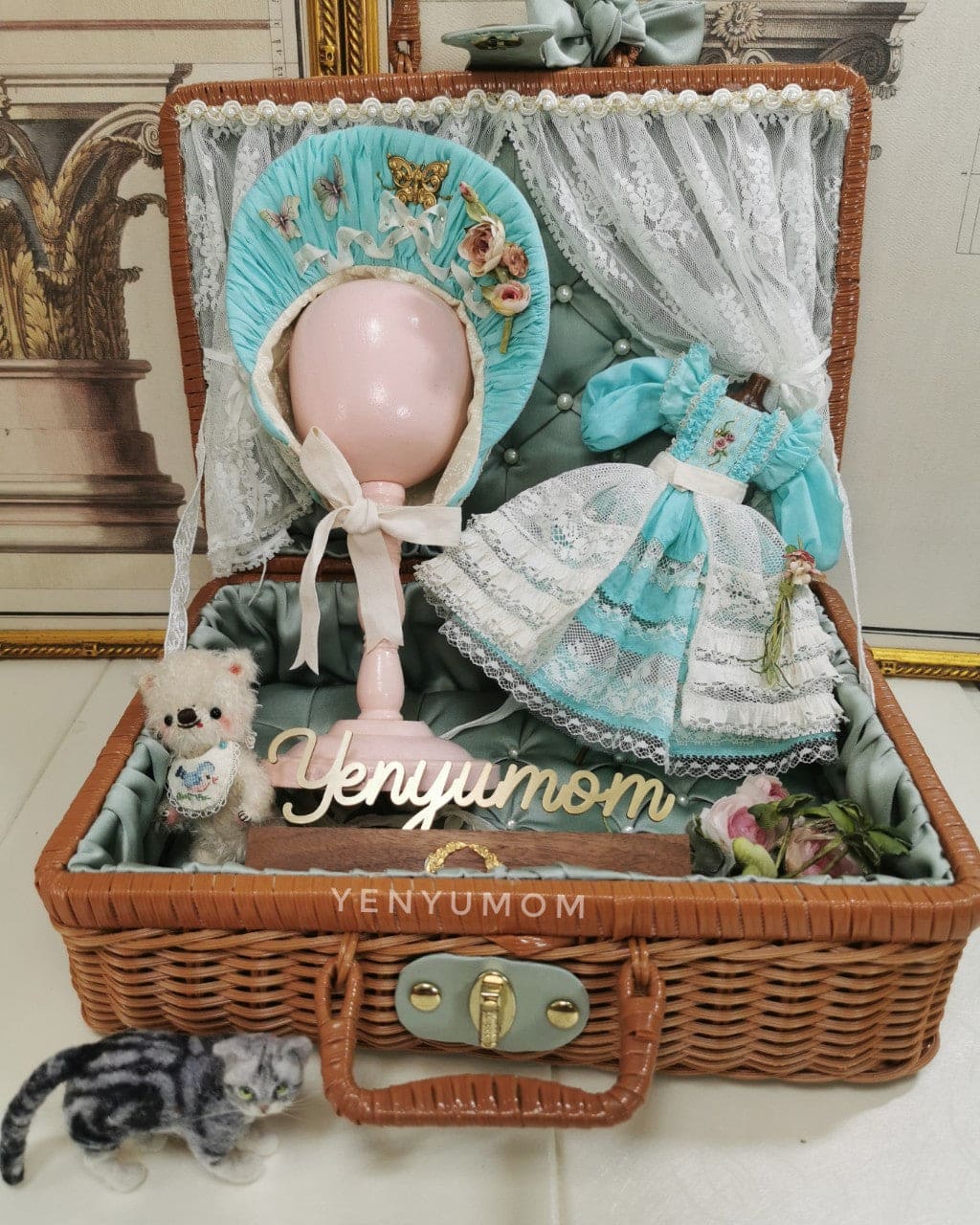【Yenyumom】Golden Mint Candy Dress Set / Neo Blythe Pureneemo OB24 - 紀物書館+JiWu Bookstore