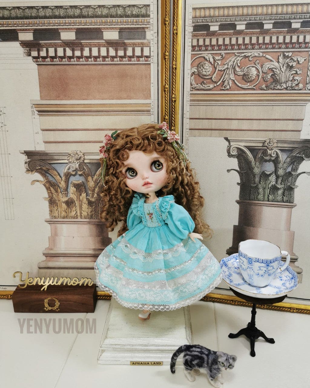 【Yenyumom】Golden Mint Candy Dress Set / Neo Blythe Pureneemo OB24 - 紀物書館+JiWu Bookstore