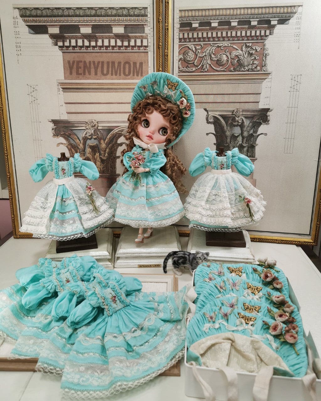 【Yenyumom】Golden Mint Candy Dress Set / Neo Blythe Pureneemo OB24 - 紀物書館+JiWu Bookstore