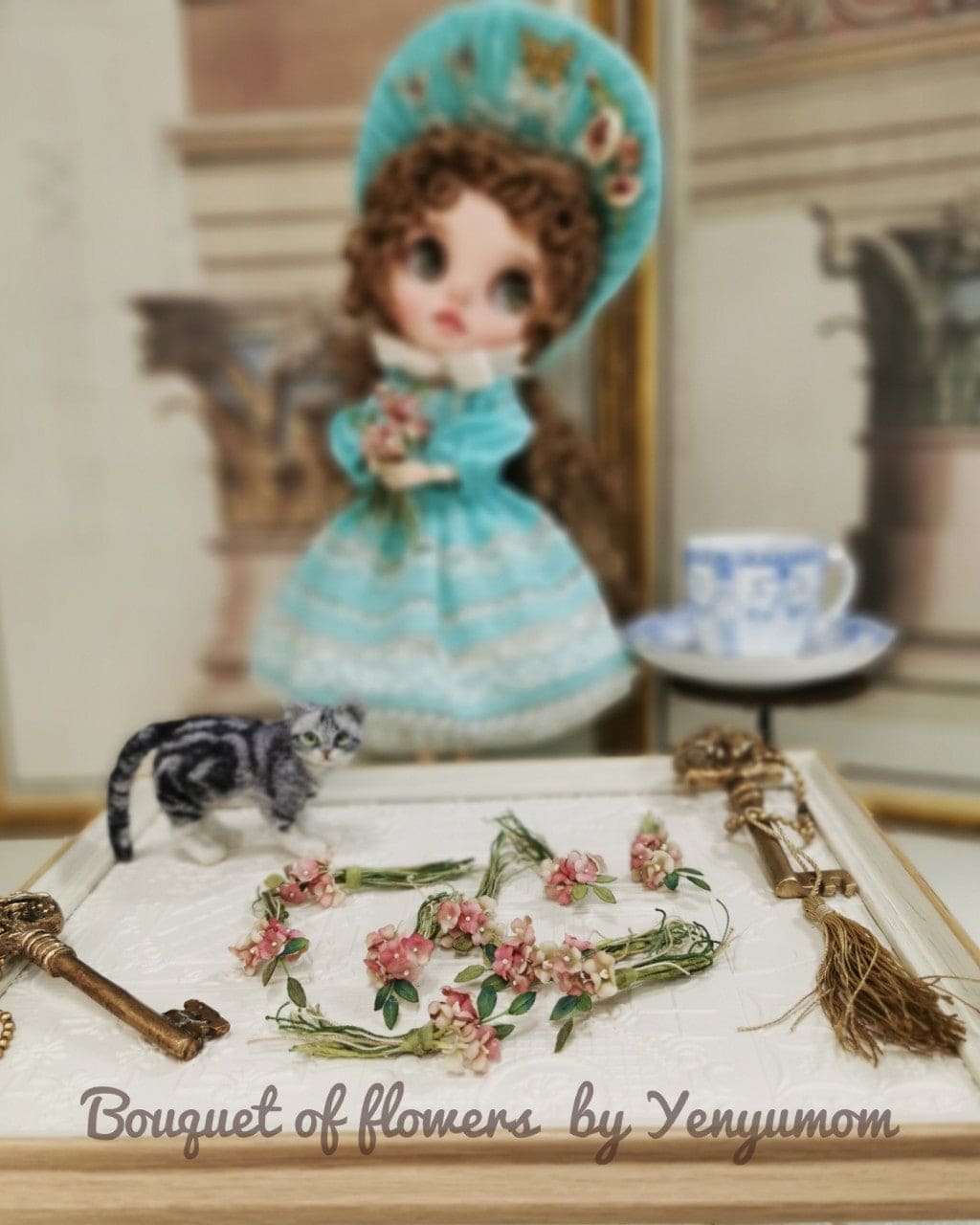 【Yenyumom】Golden Mint Candy Dress Set / Neo Blythe Pureneemo OB24 - 紀物書館+JiWu Bookstore