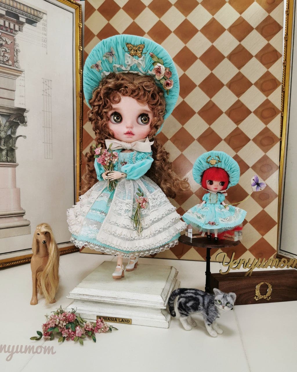 【Yenyumom】Golden Mint Candy Dress Set / Neo Blythe Pureneemo OB24 - 紀物書館+JiWu Bookstore