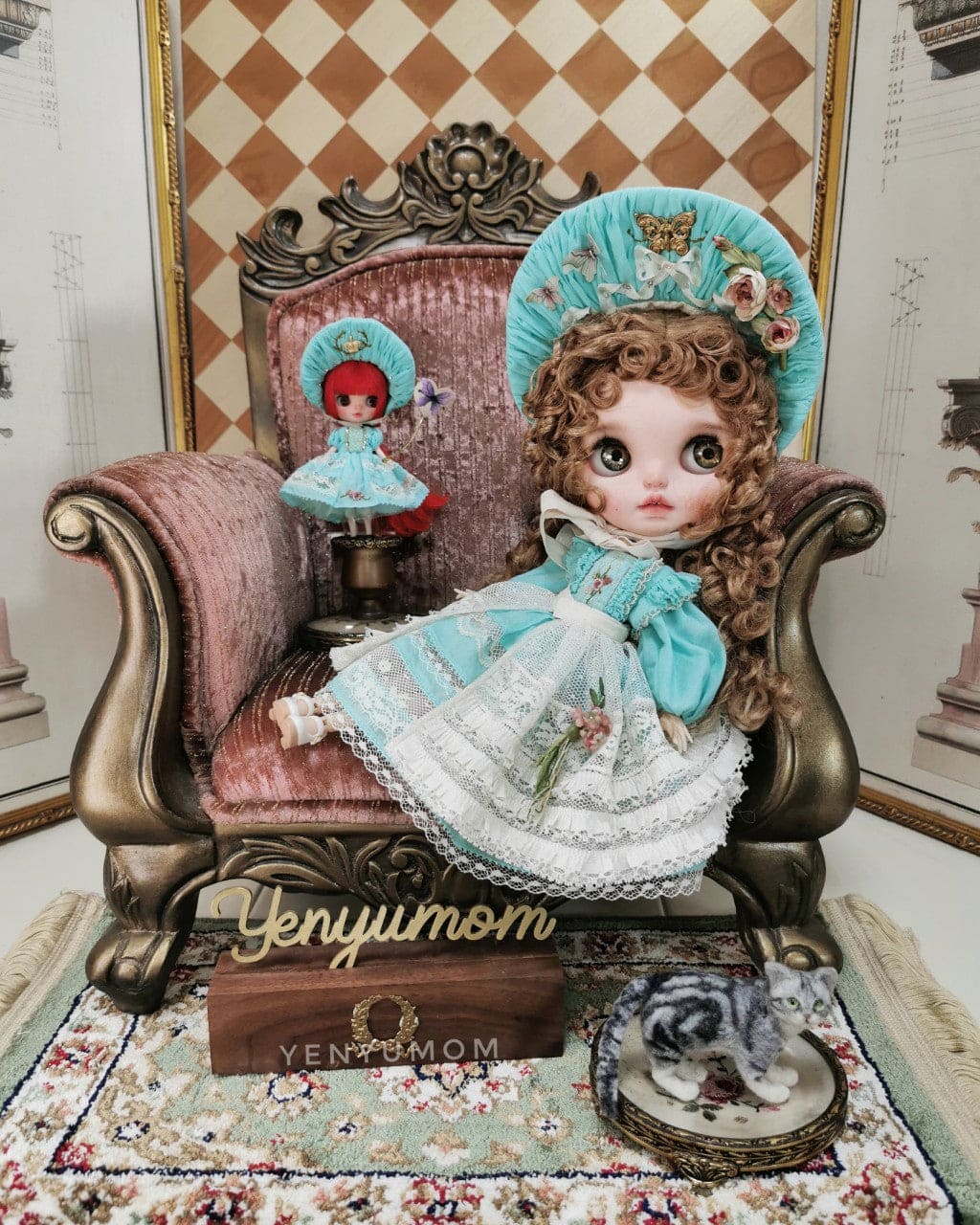 【Yenyumom】Golden Mint Candy Dress Set / Neo Blythe Pureneemo OB24 - 紀物書館+JiWu Bookstore