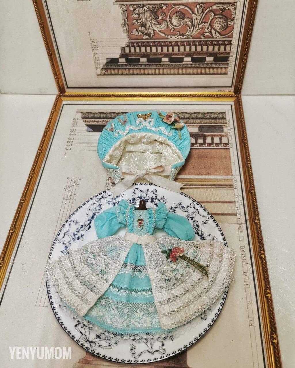 【Yenyumom】Golden Mint Candy Dress Set / Neo Blythe Pureneemo OB24 - 紀物書館+JiWu Bookstore