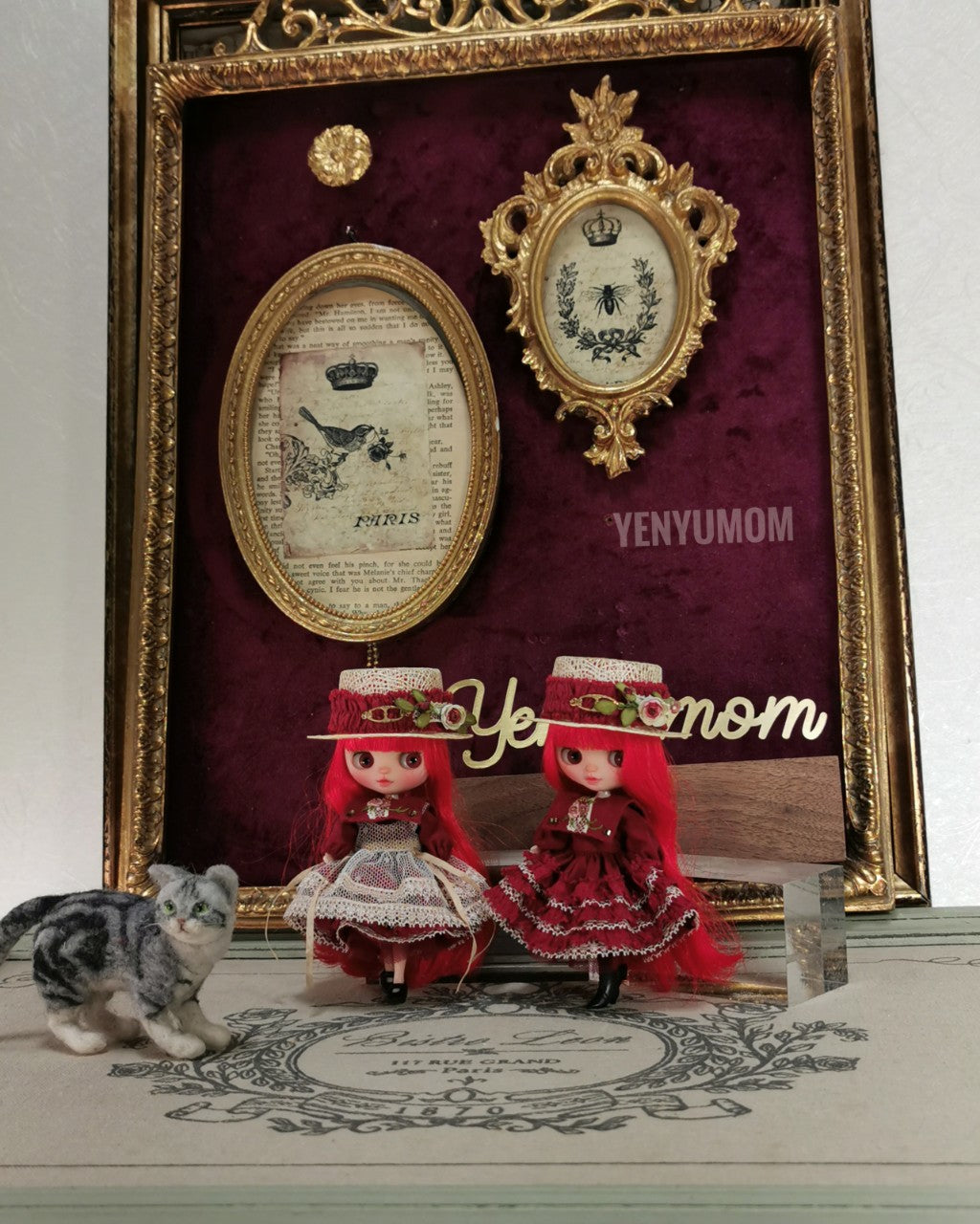 【Yenyumom】Straw Hat Embroidery Dress Set / Petite Blythe