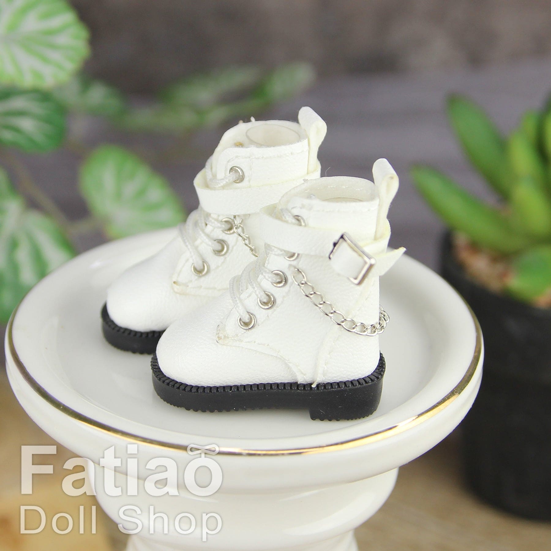 【Fatiao Doll Shop】扣帶鍊條靴 多色 / BJD 8分 Azone PNXS PNS ruruko Picconeemo D體 - 紀物書館+JiWu Bookstore